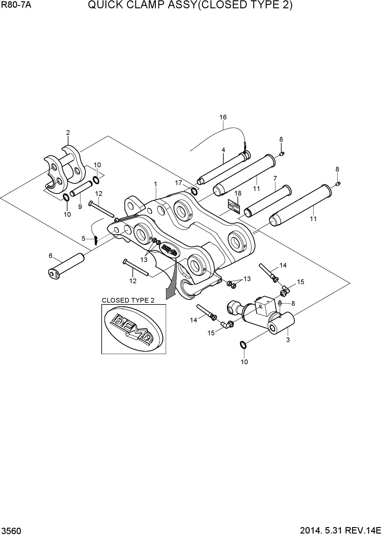 QUICK CLAMP ASSY(CLOSED TYPE 2)