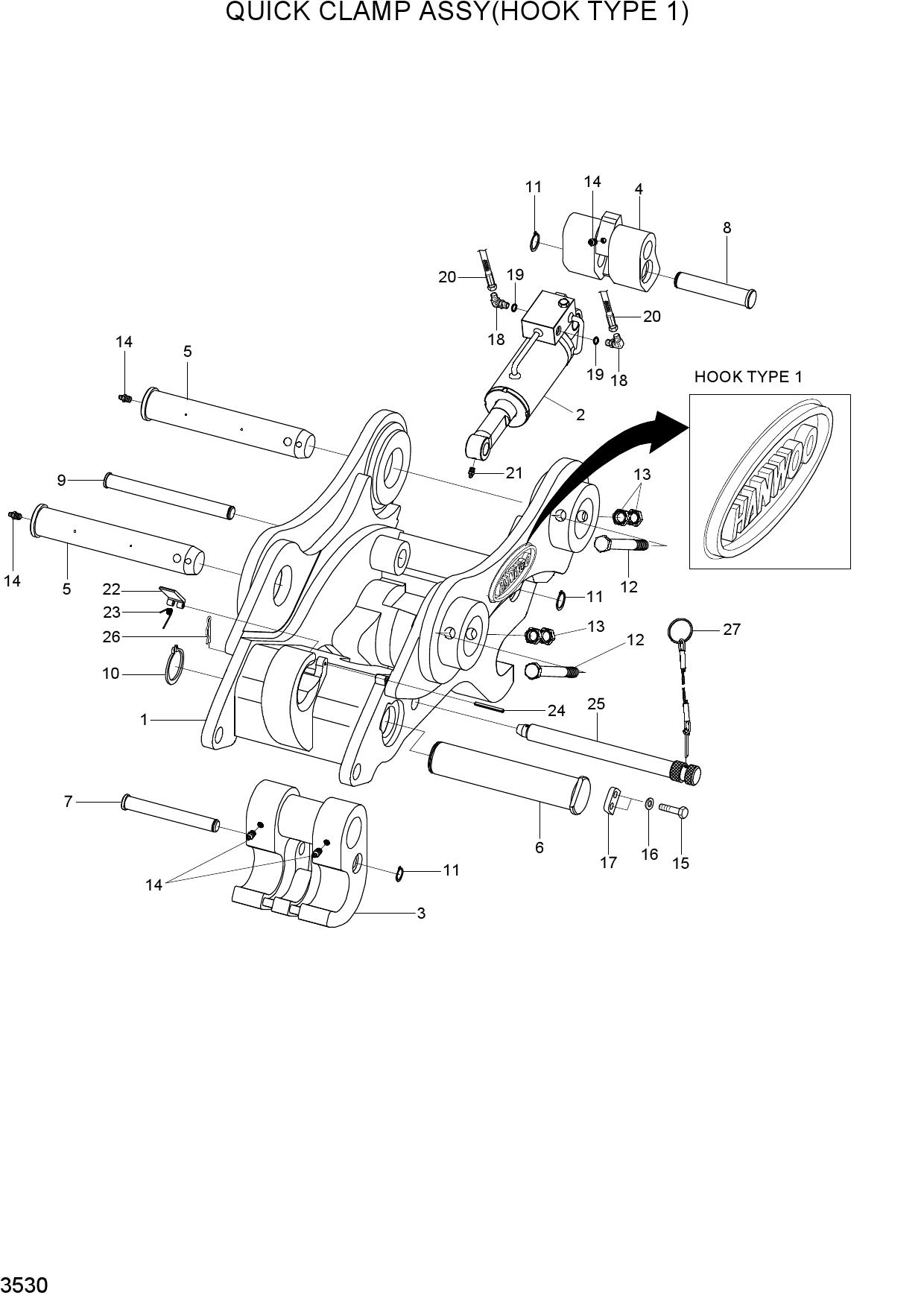 QUICK CLAMP ASSY(HOOK TYPE 1)