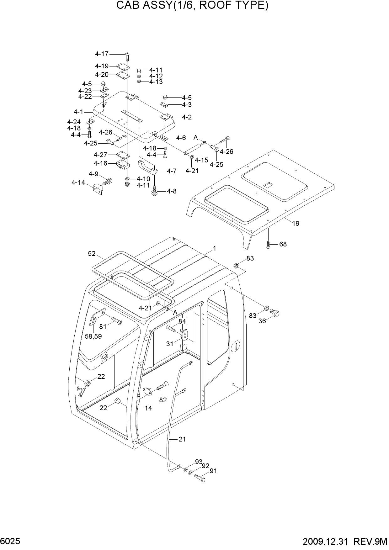 CAB ASSY(1/6, ROOF TYPE)