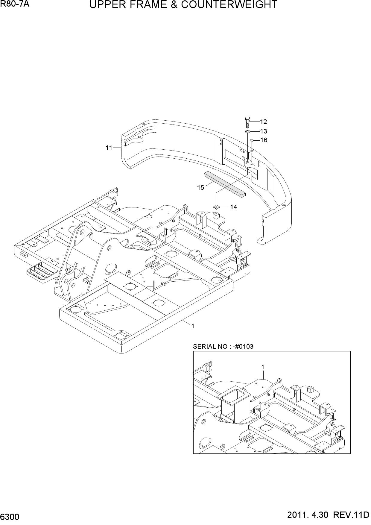 UPPER FRAME & COUNTERWEIGHT