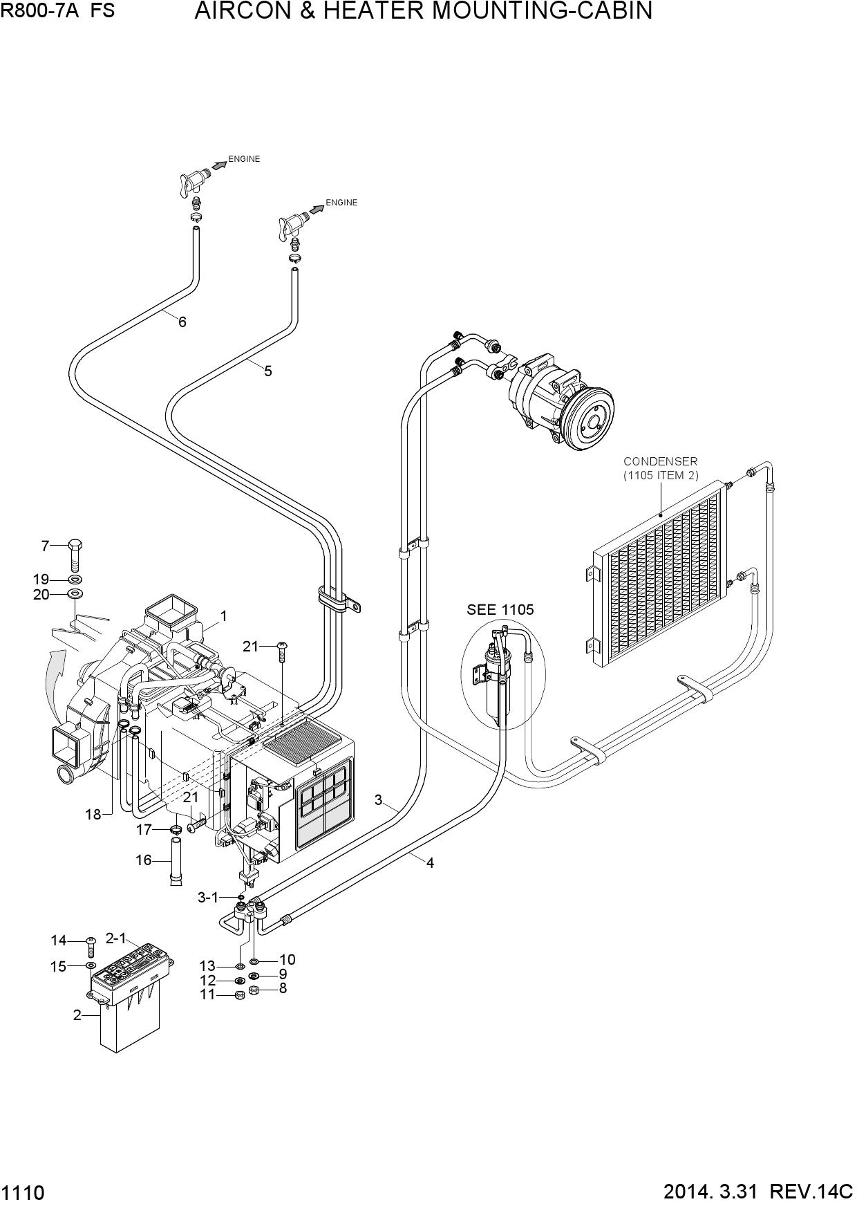 AIRCON & HEATER MOUNTING-CABIN