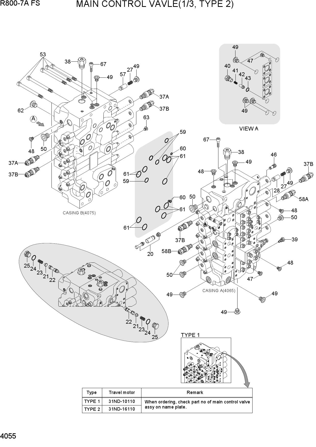 MAIN CONTROL VALVE(1/3, TYPE 2)