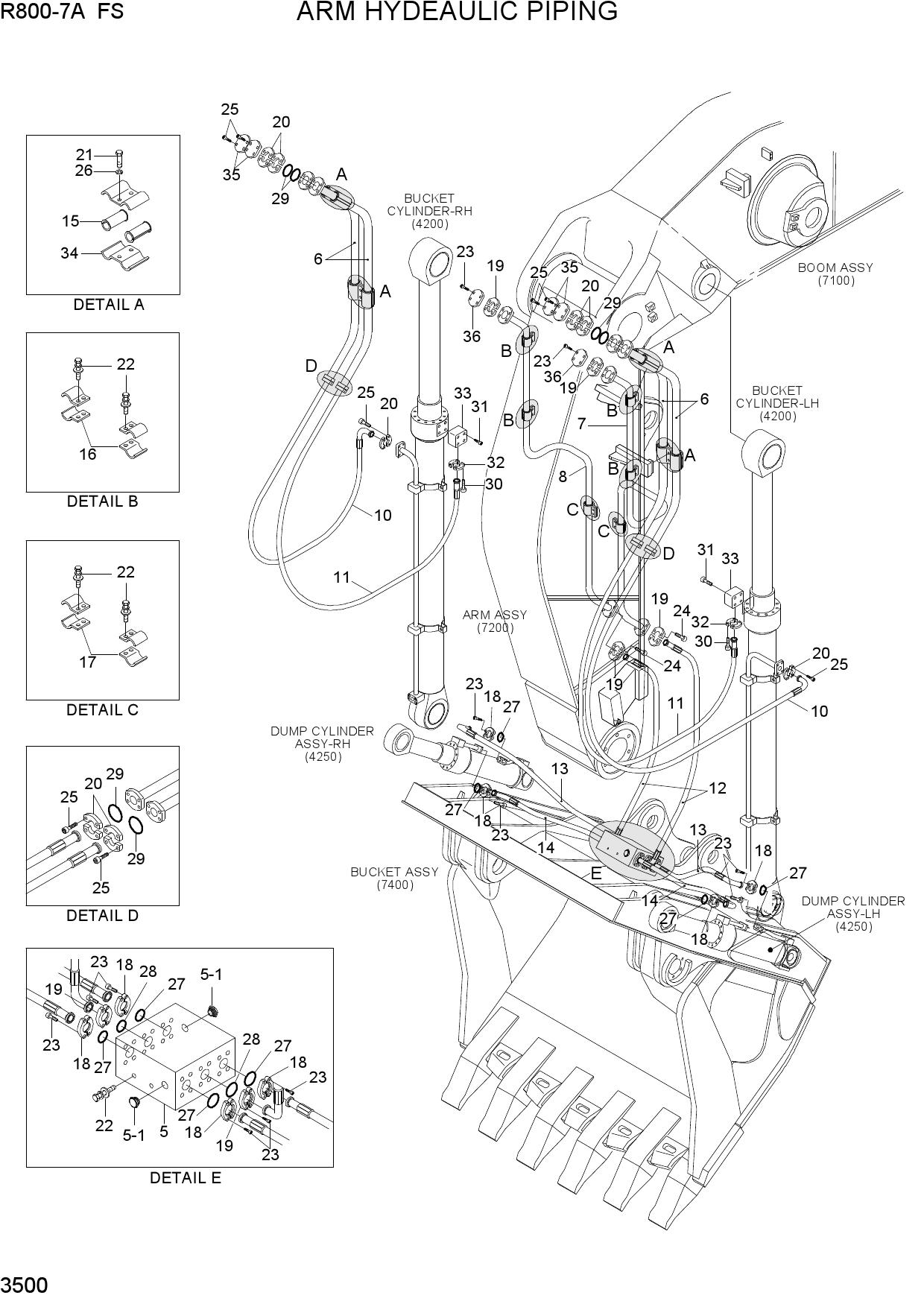 ARM HYDRAULIC PIPING