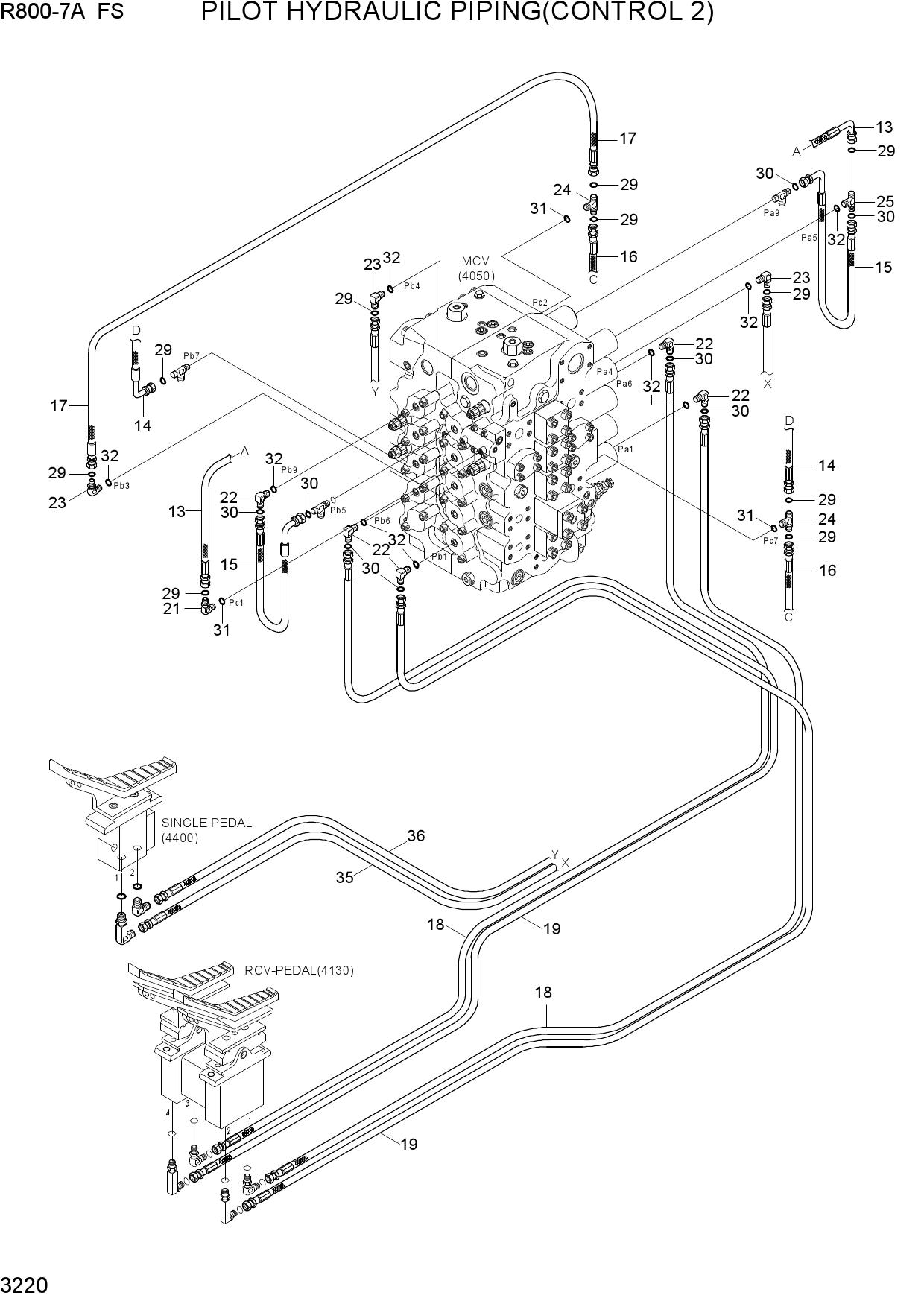 PILOT HYDRAULIC PIPING(CONTROL 2)