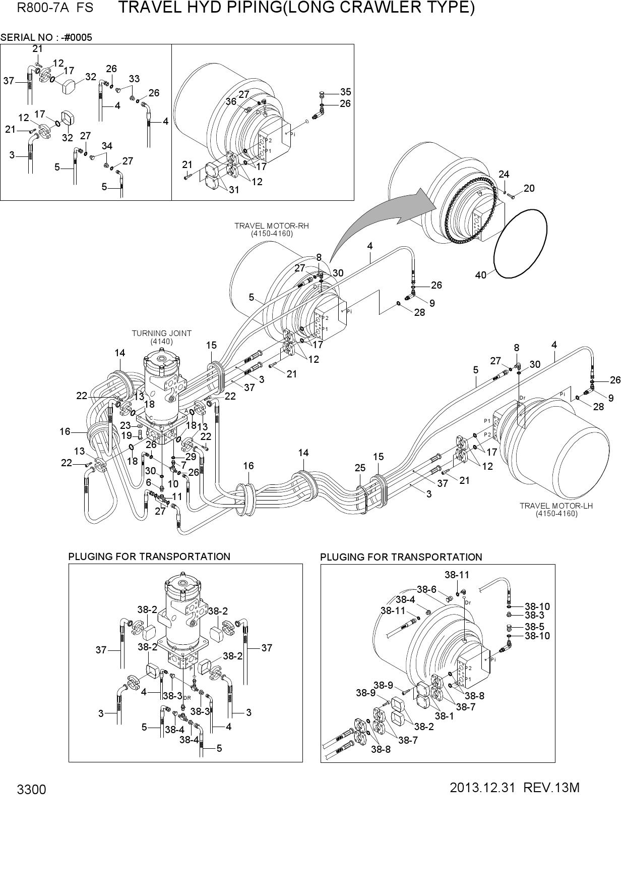 TRAVEL HYD PIPING(LC TYPE)