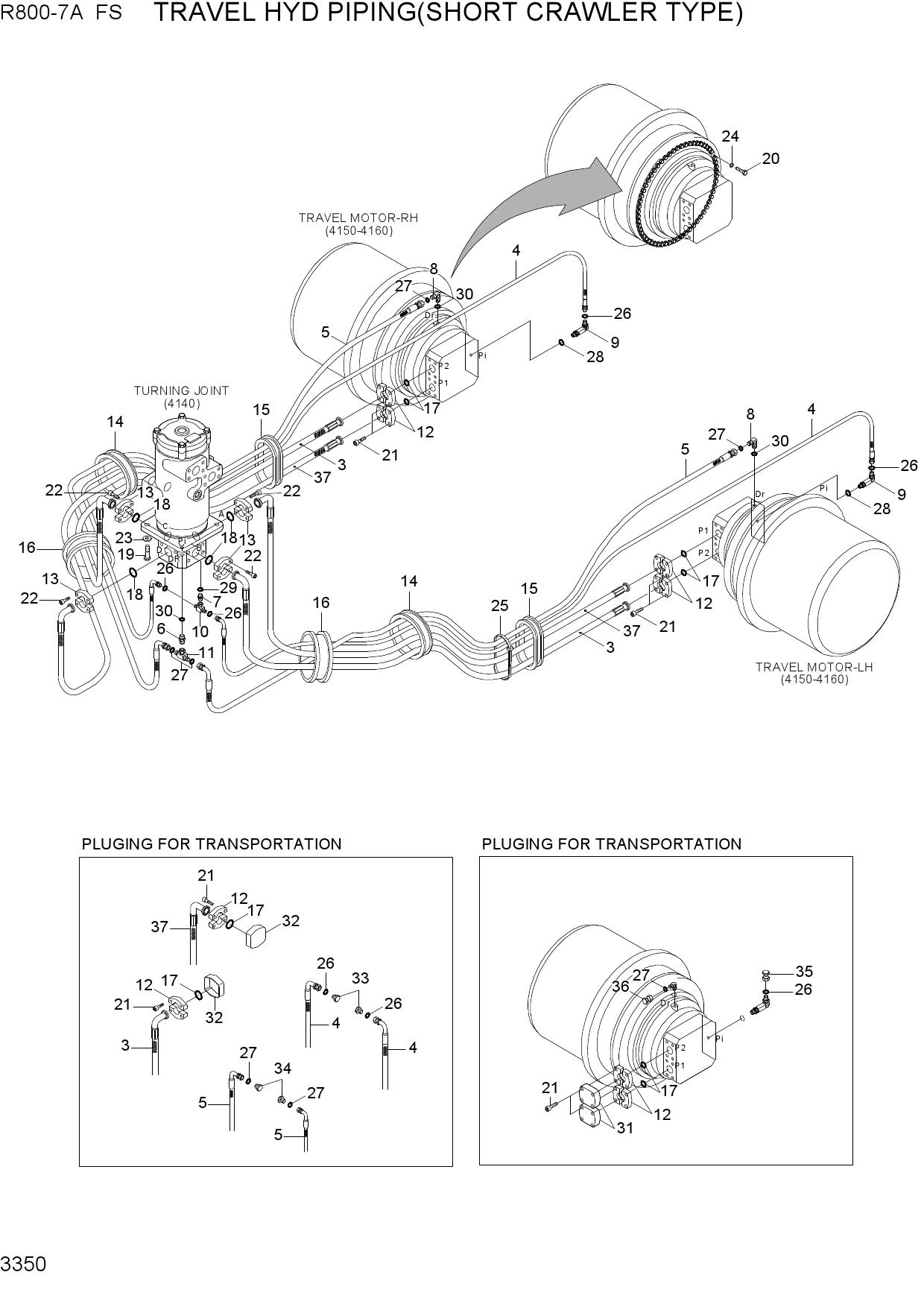 TRAVEL HYD PIPING(SC TYPE)