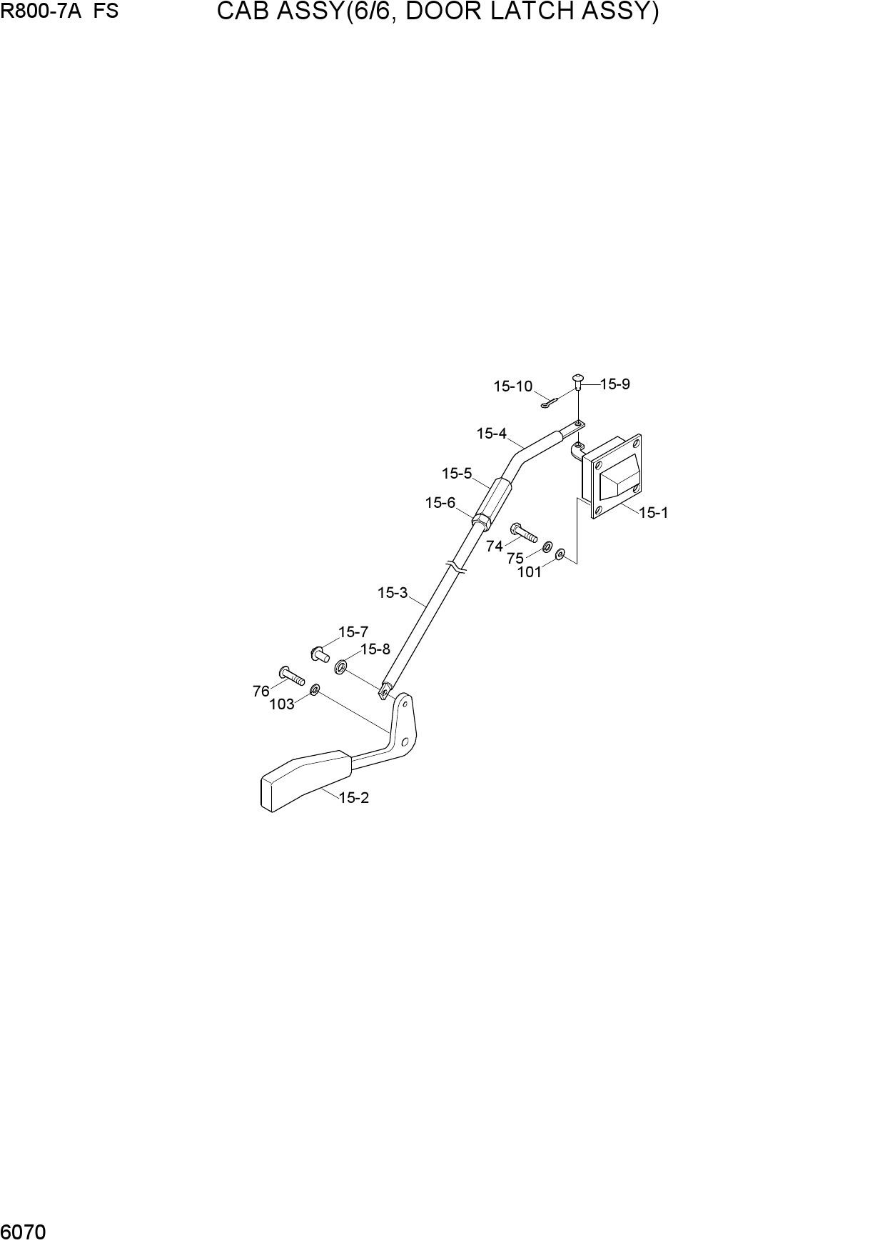 CAB ASSY(6/6, DOOR LATCH ASSY)