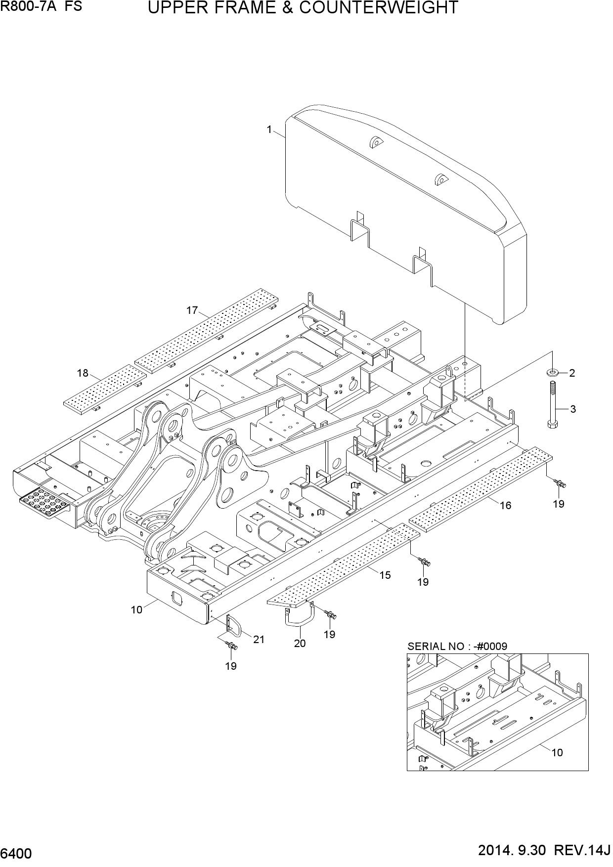 UPPER FRAME & COUNTERWEIGHT