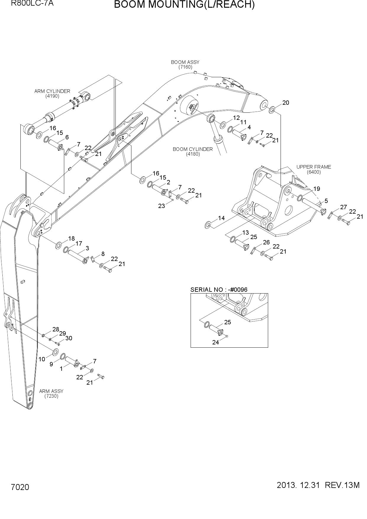 BOOM MOUNTING(L/REACH)