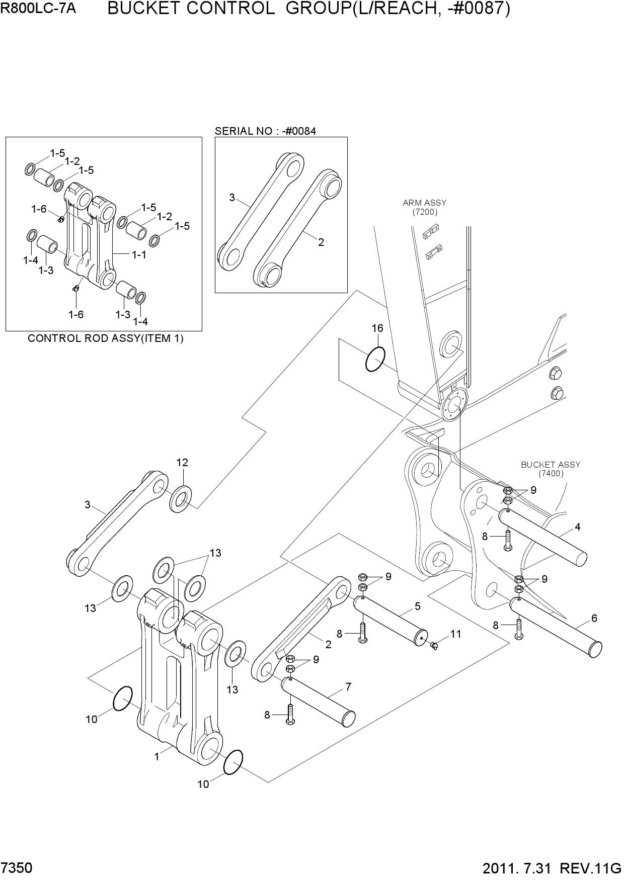 BUCKET CONTROL GROUP(L/REACH, -#0087)