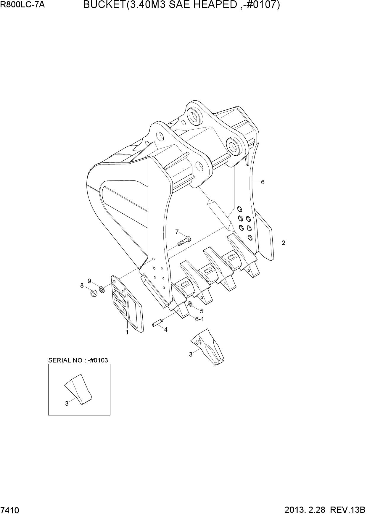 BUCKET(3.40M3 SAE HEAPED, -#0107)