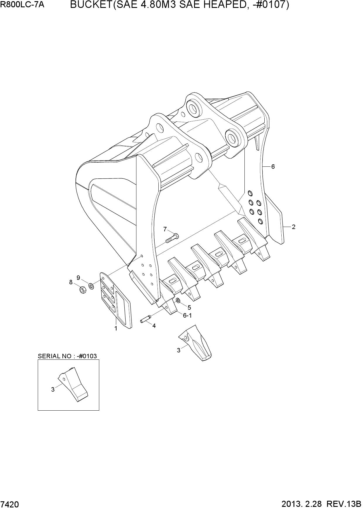 BUCKET(4.80M3 SAE HEAPED, -#0107)