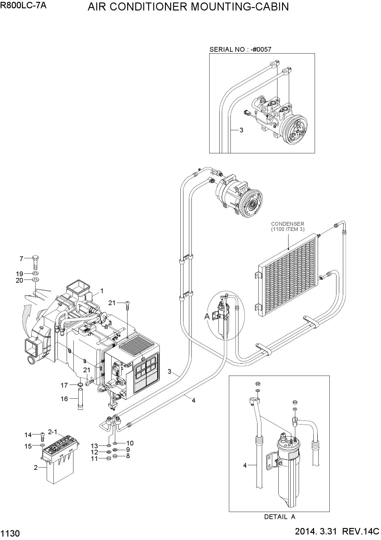 AIR CONDITIONER MOUNTING-CABIN