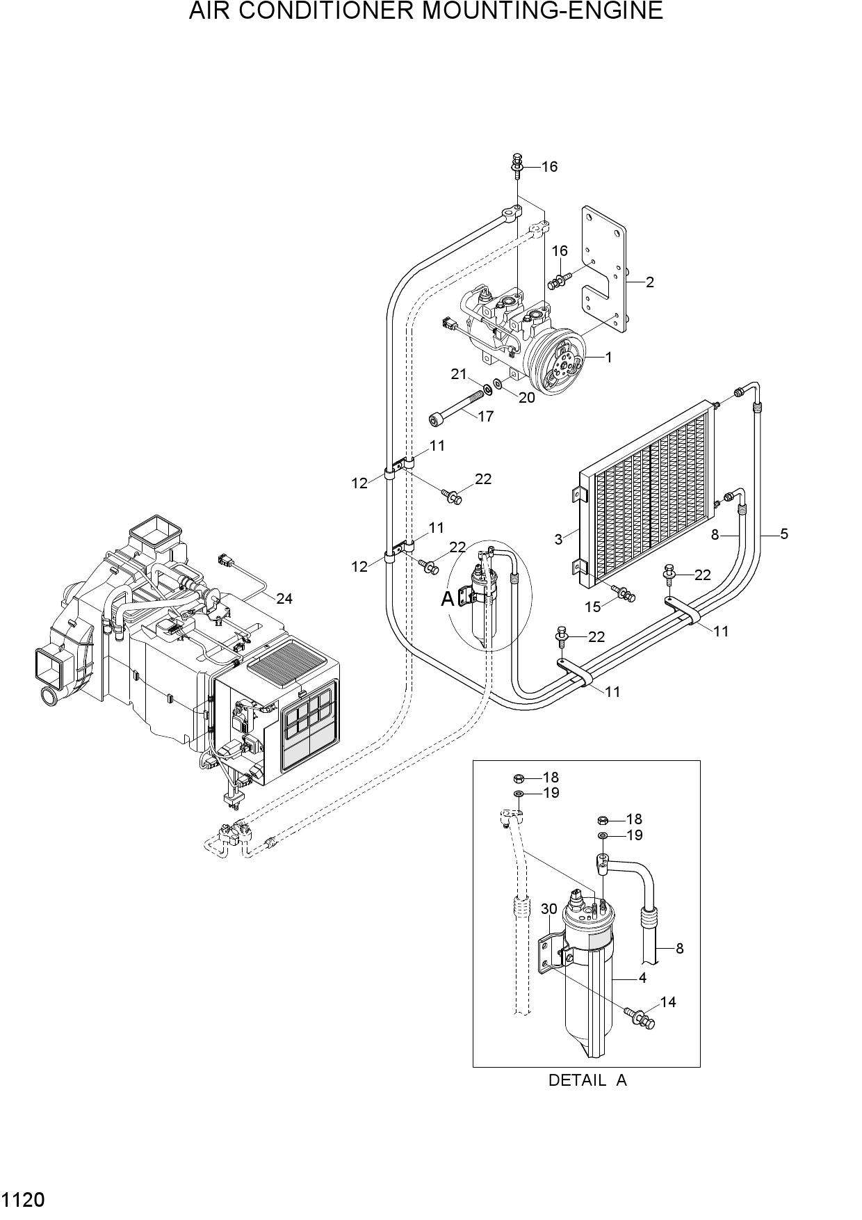 AIR CONDITIONER MOUNTING-ENGINE