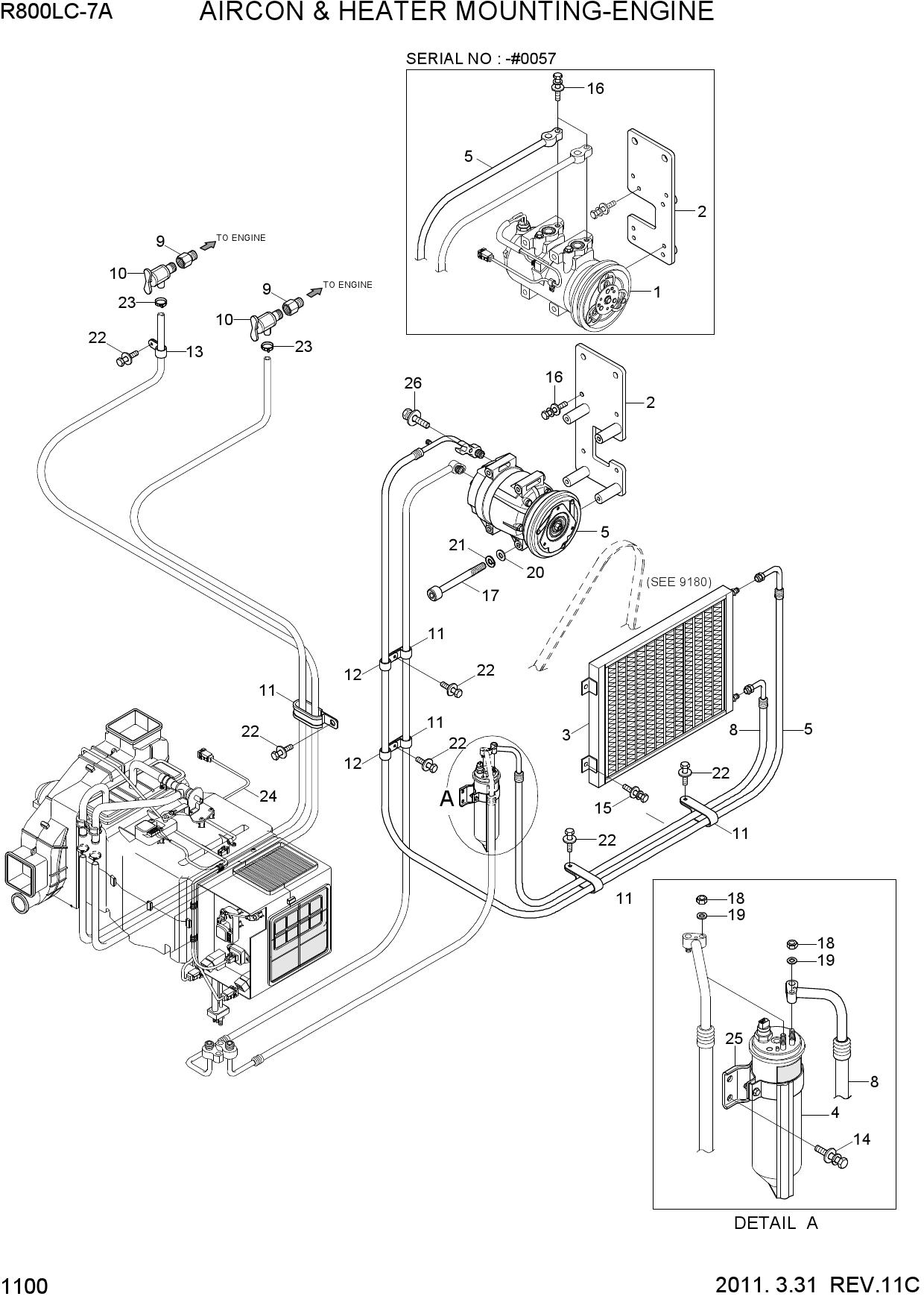 AIRCON & HEATER MOUNTING-ENGINE