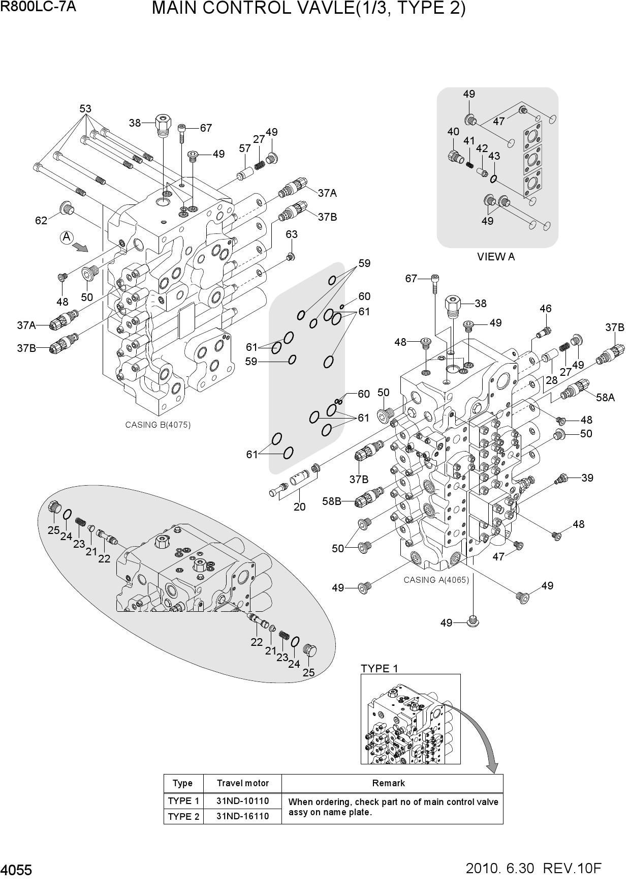 MAIN CONTROL VALVE(1/3, TYPE 2)