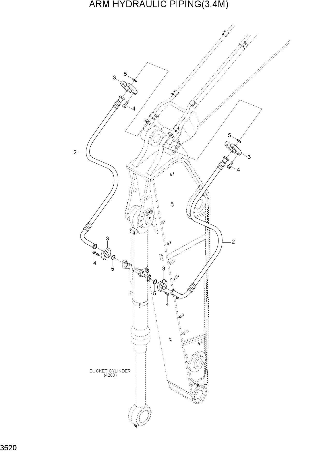 ARM HYDRAULIC PIPING(3.4M)