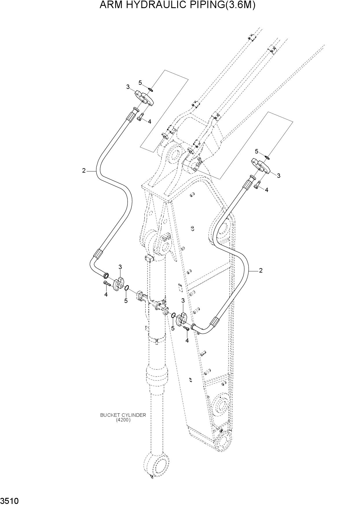 ARM HYDRAULIC PIPING(3.6M)