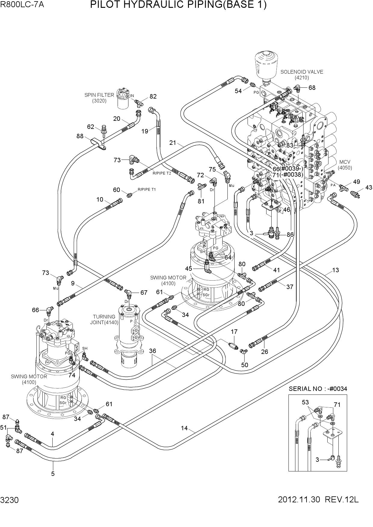 PILOT HYDRAULIC PIPING(BASE 1)