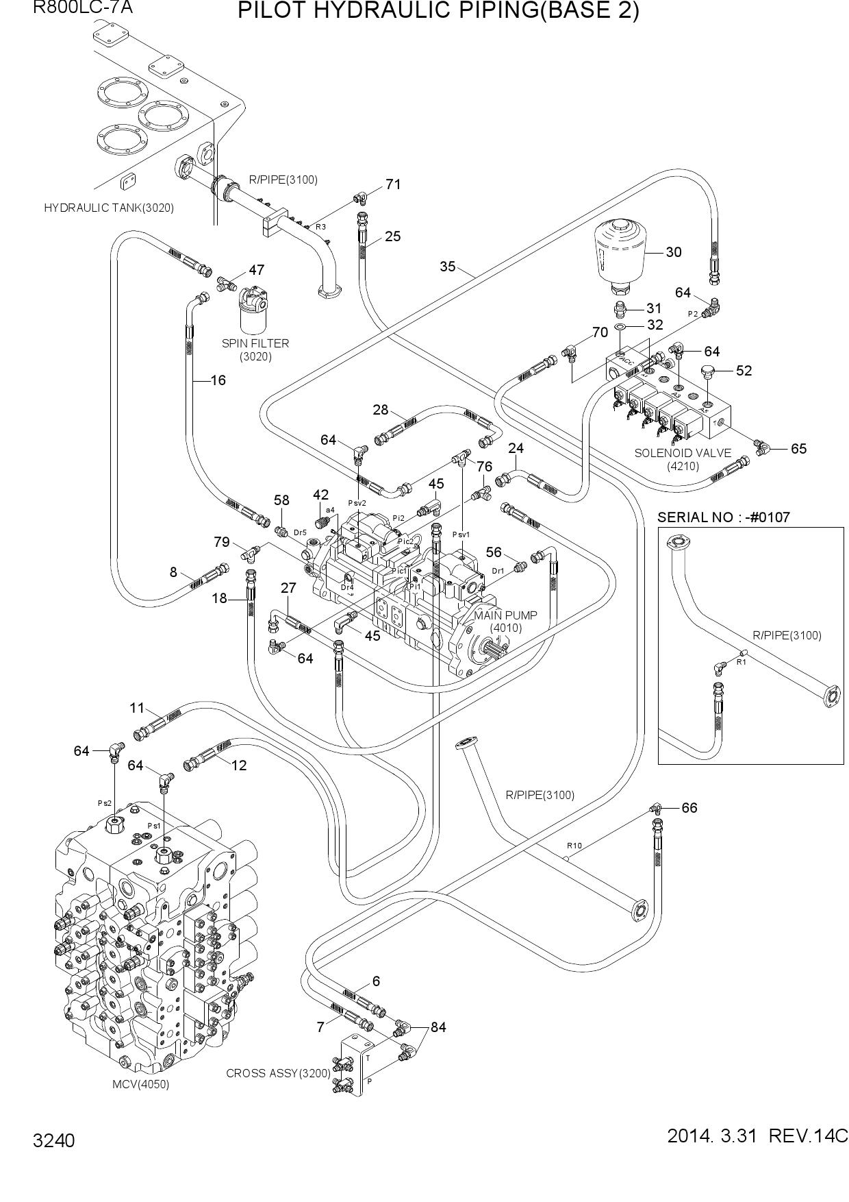 PILOT HYDRAULIC PIPING(BASE 2)