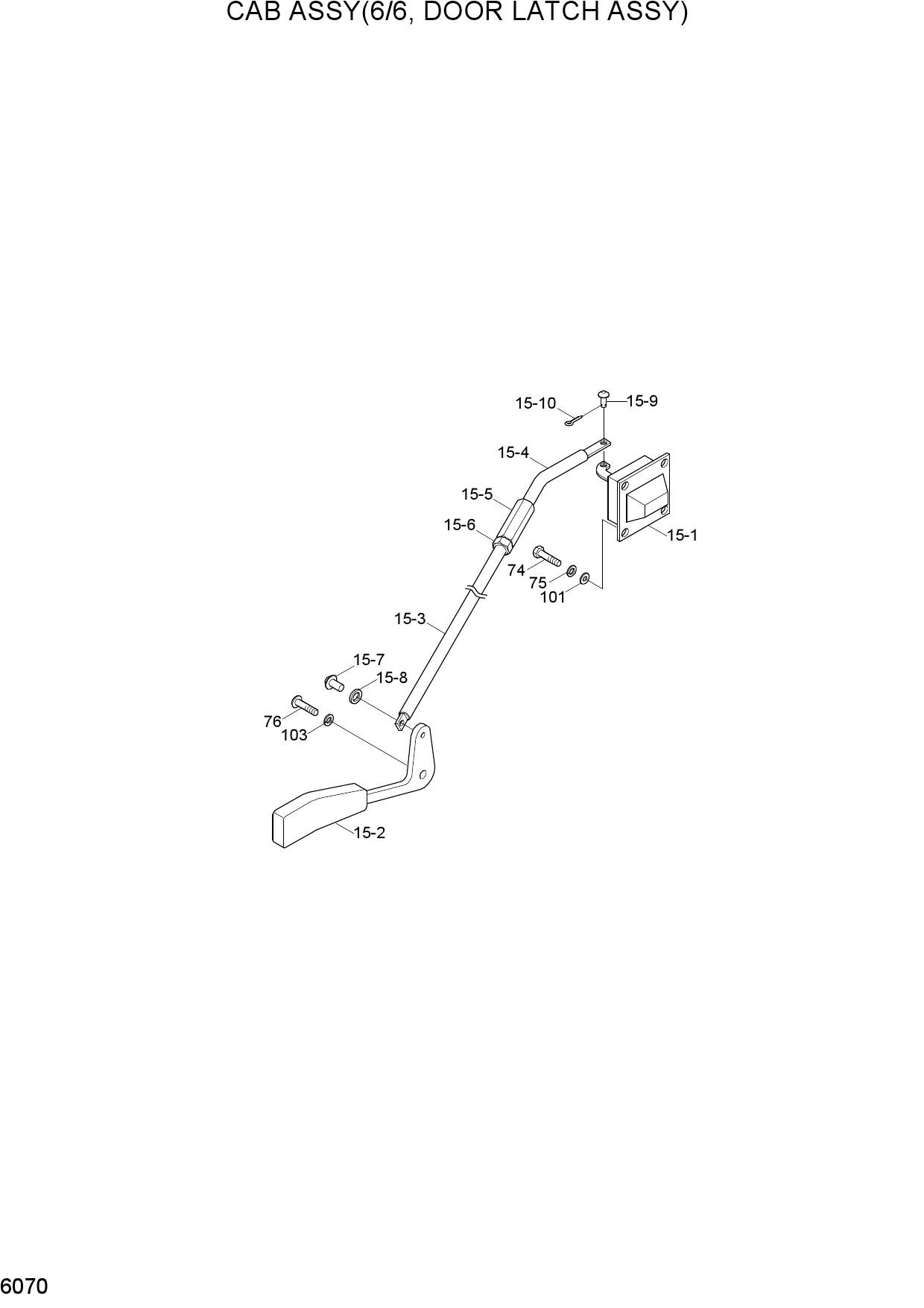 CAB ASSY(6/6, DOOR LATCH ASSY)