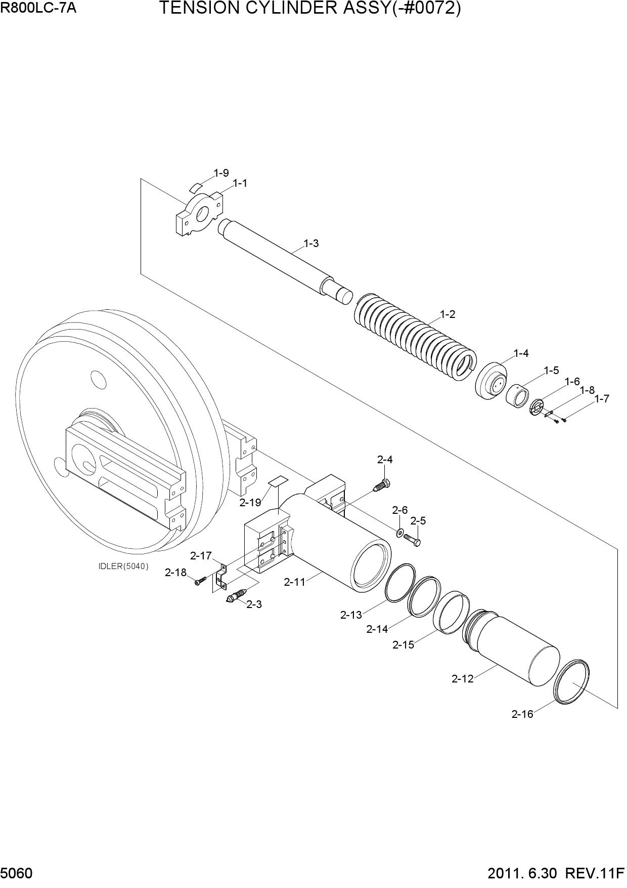 TENSION CYLINDER ASSY(-#0072)
