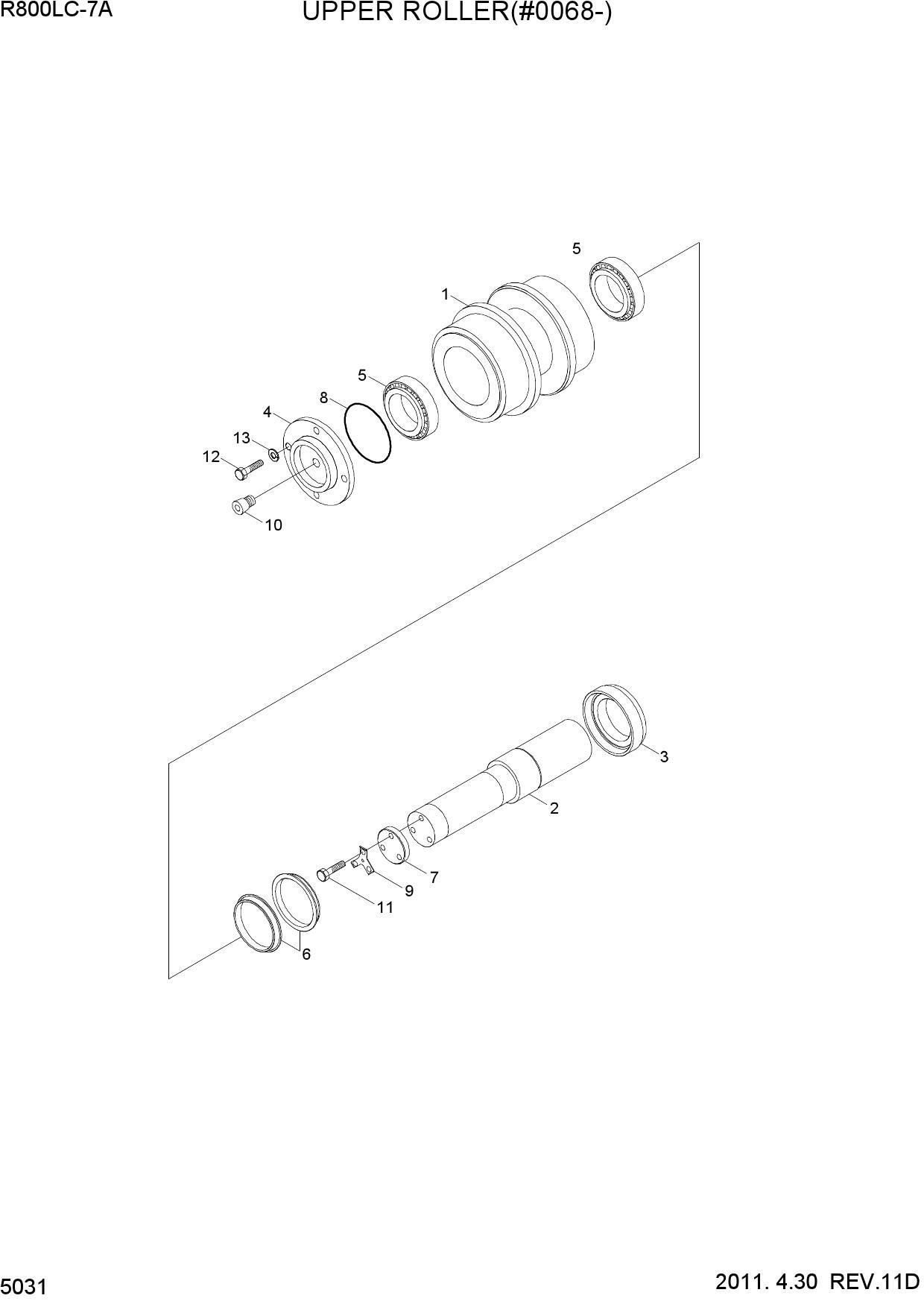 UPPER ROLLER(#0068-)