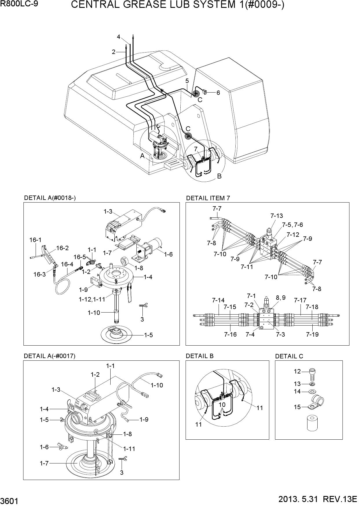 CENTRAL GREASE LUB SYSTEM 1(#0009-)