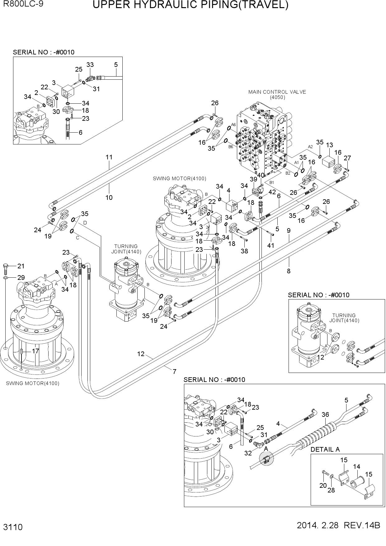 UPPER HYDRAULIC PIPING(TRAVEL)