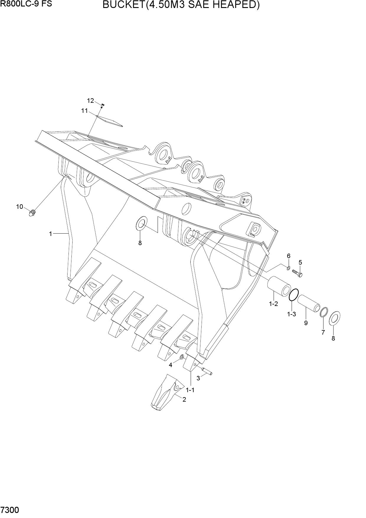 BUCKET(4.50M3 SAE HEAPED)