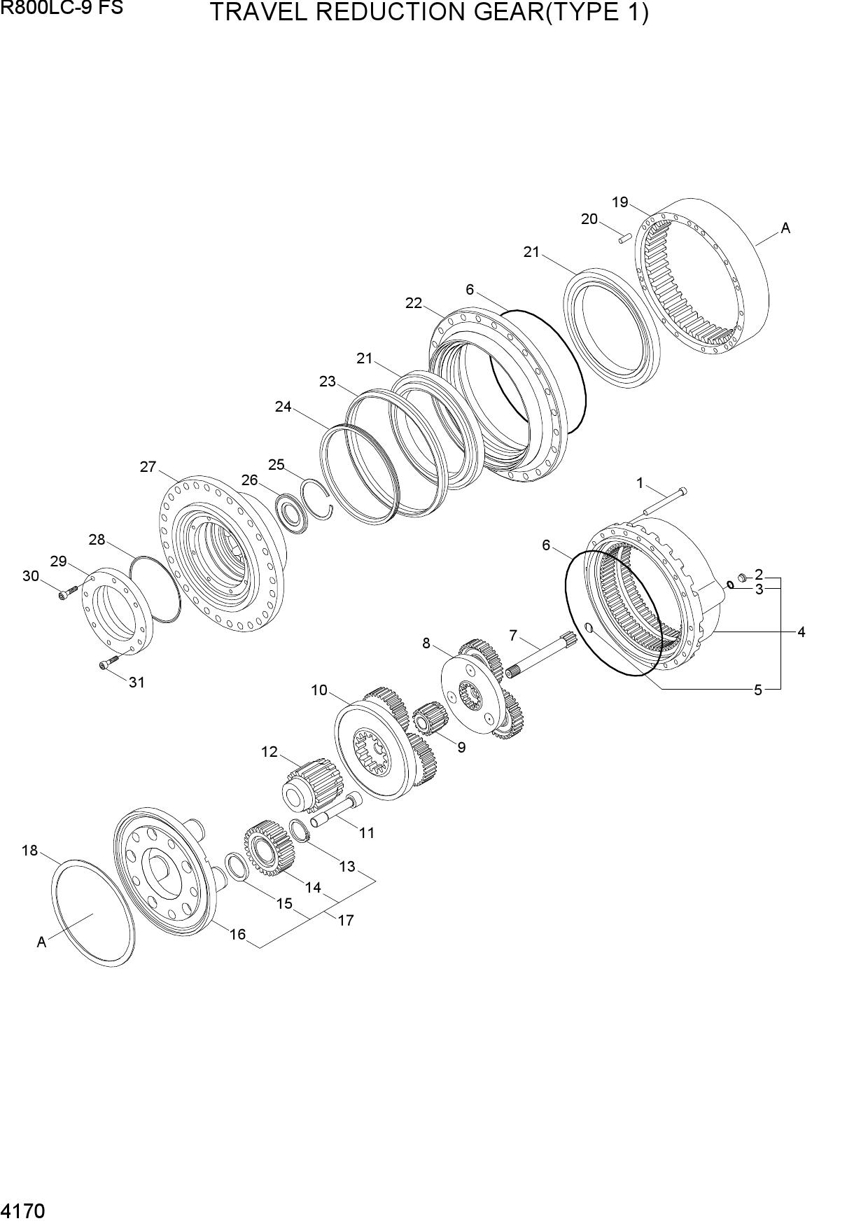 TRAVEL REDUCTION GEAR(TYPE 1)