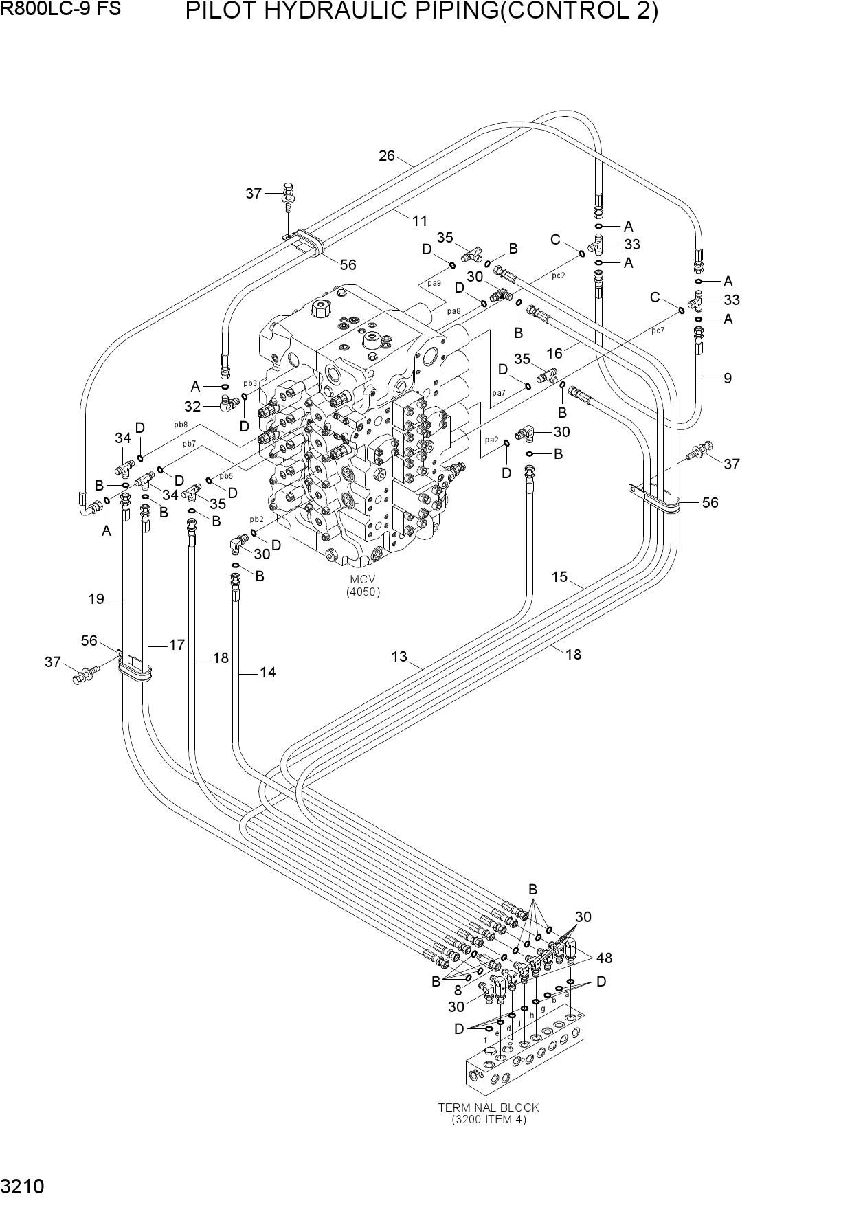 PILOT HYDRAULIC PIPING(CONTROL 2)