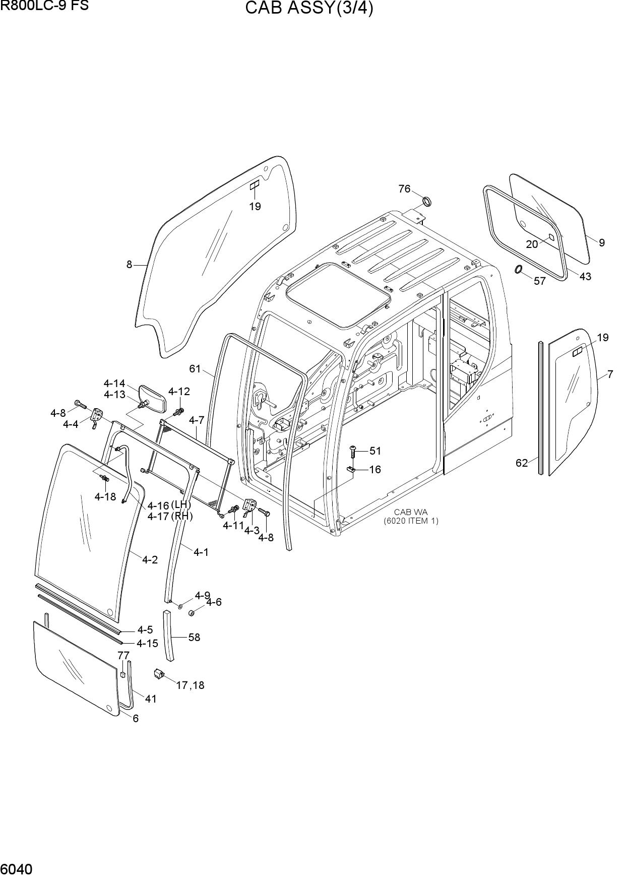 CAB ASSY(3/4)