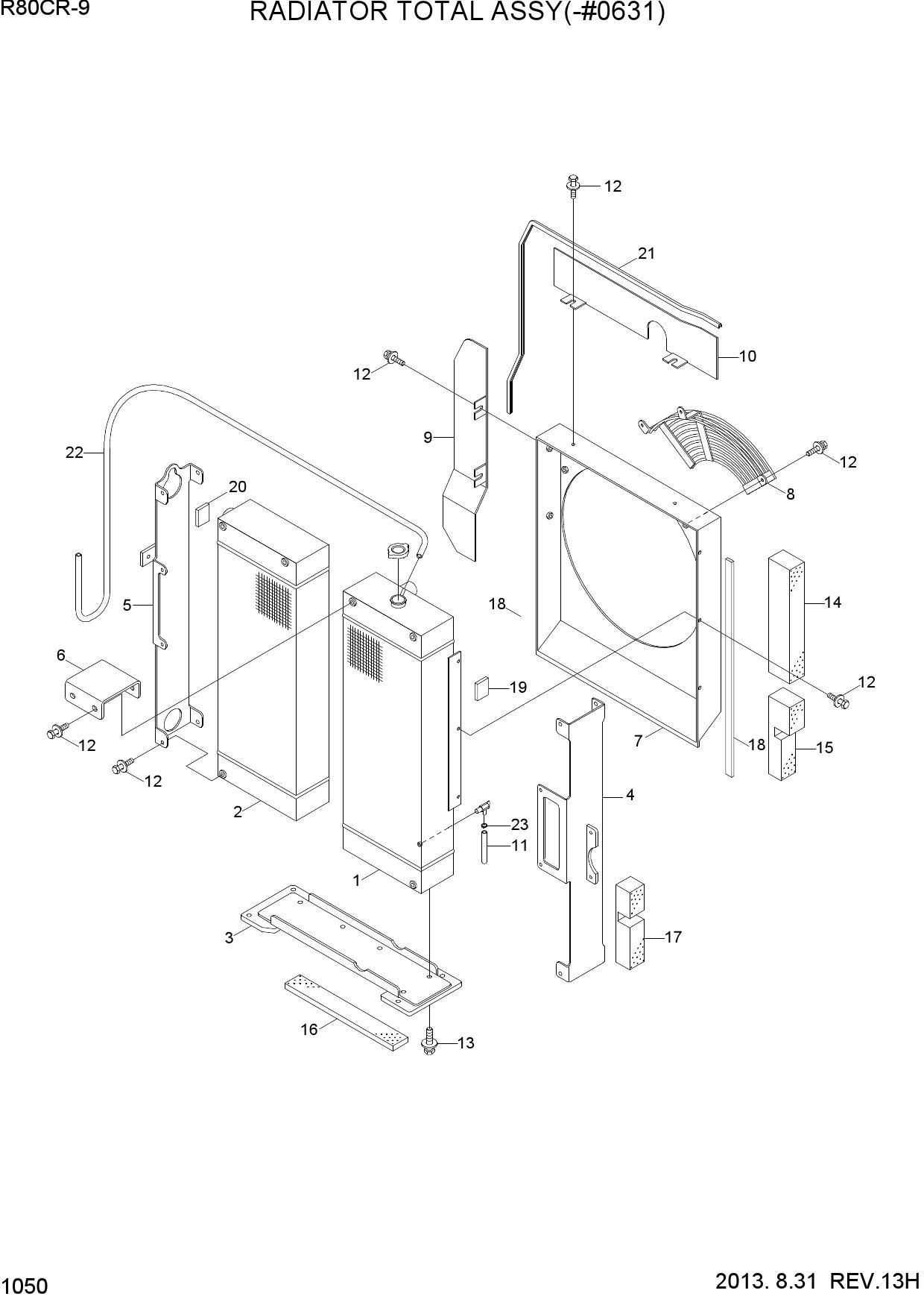 RADIATOR TOTAL ASSY(-#0631)