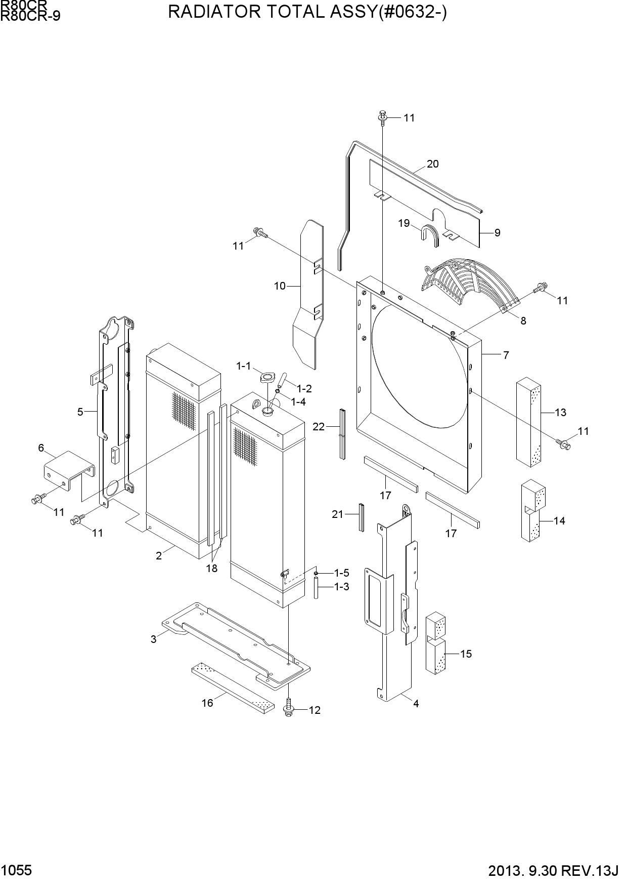 RADIATOR TOTAL ASSY(#0632-)