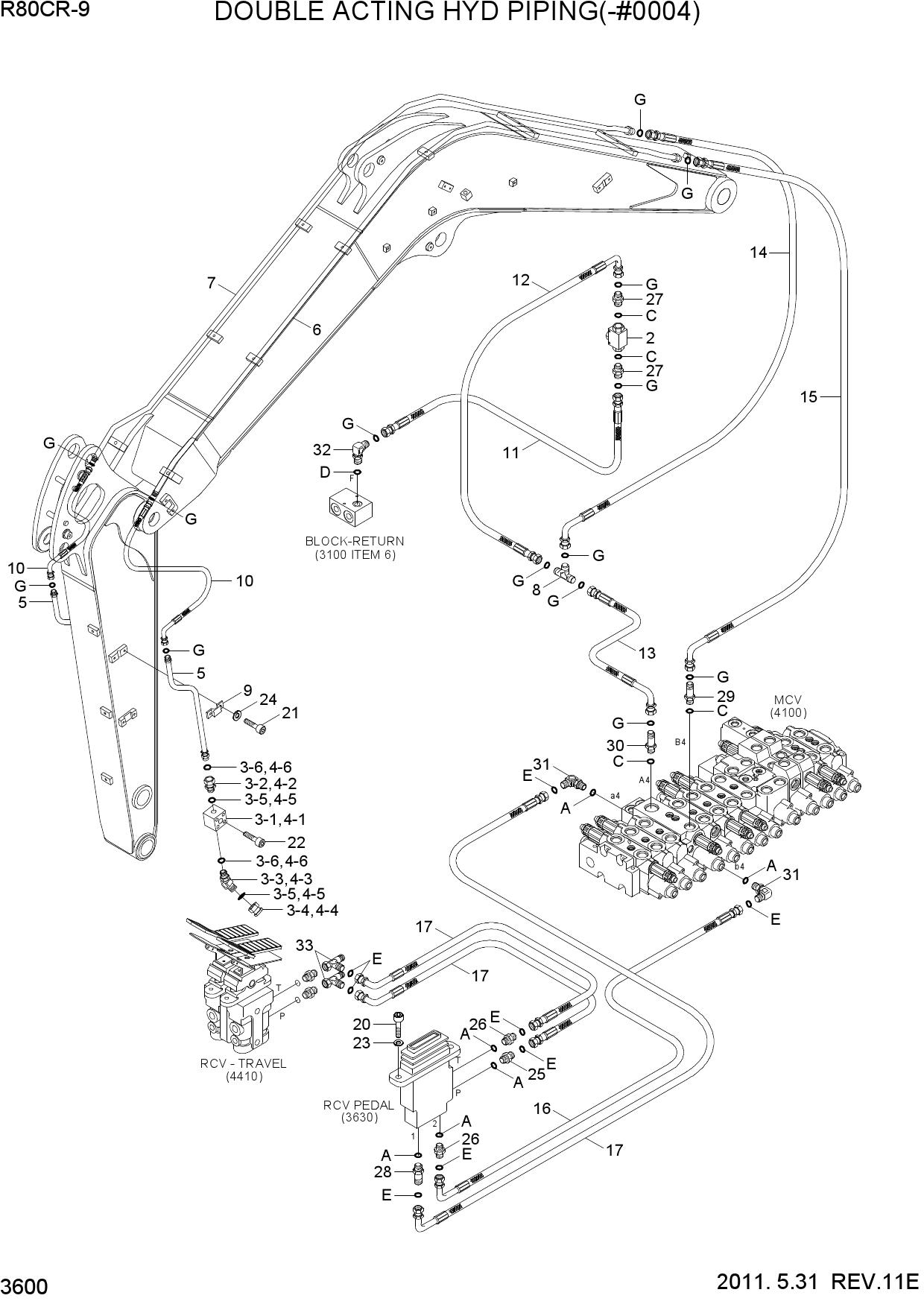 DOUBLE ACTING PIPING KIT(-#0004)