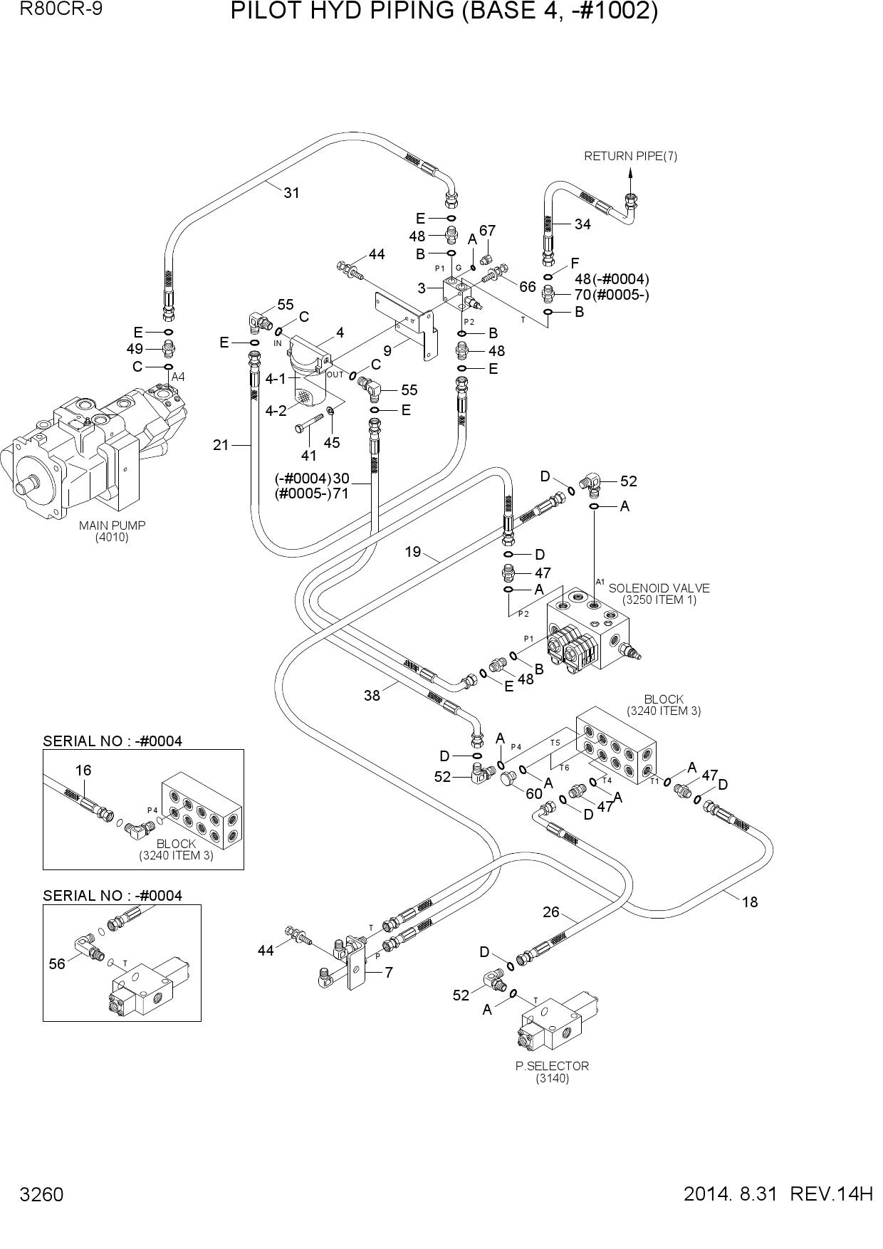 PILOT HYD PIPING(BASE 4, -#1002)