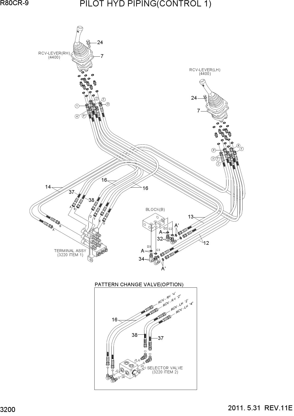 PILOT HYD PIPING(CONTROL 1)