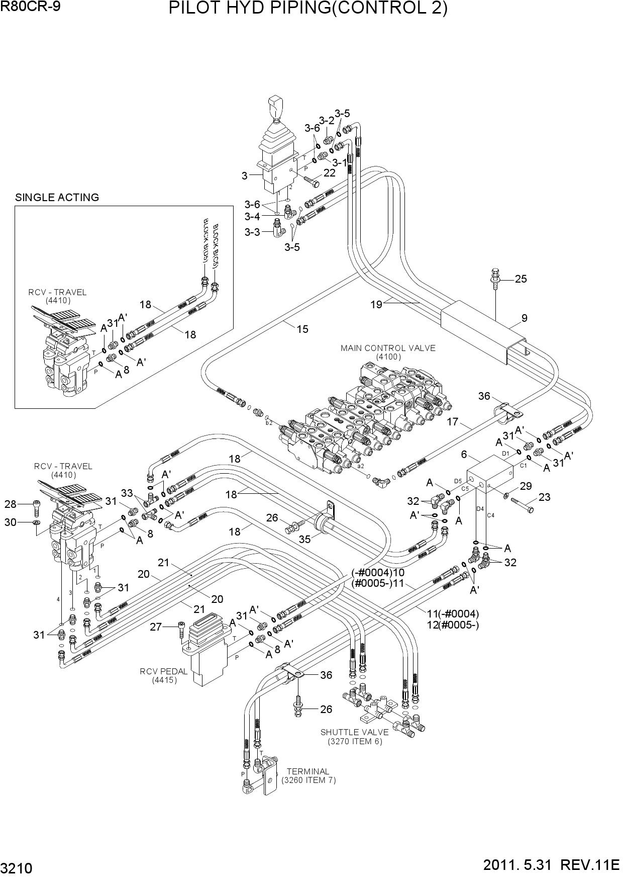 PILOT HYD PIPING(CONTROL 2)