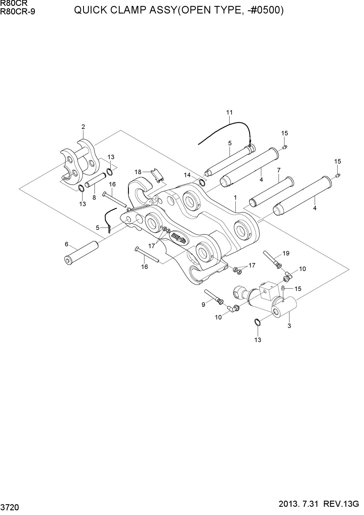 QUICK CLAMP ASSY(HOOK TYPE 1, -#0500)