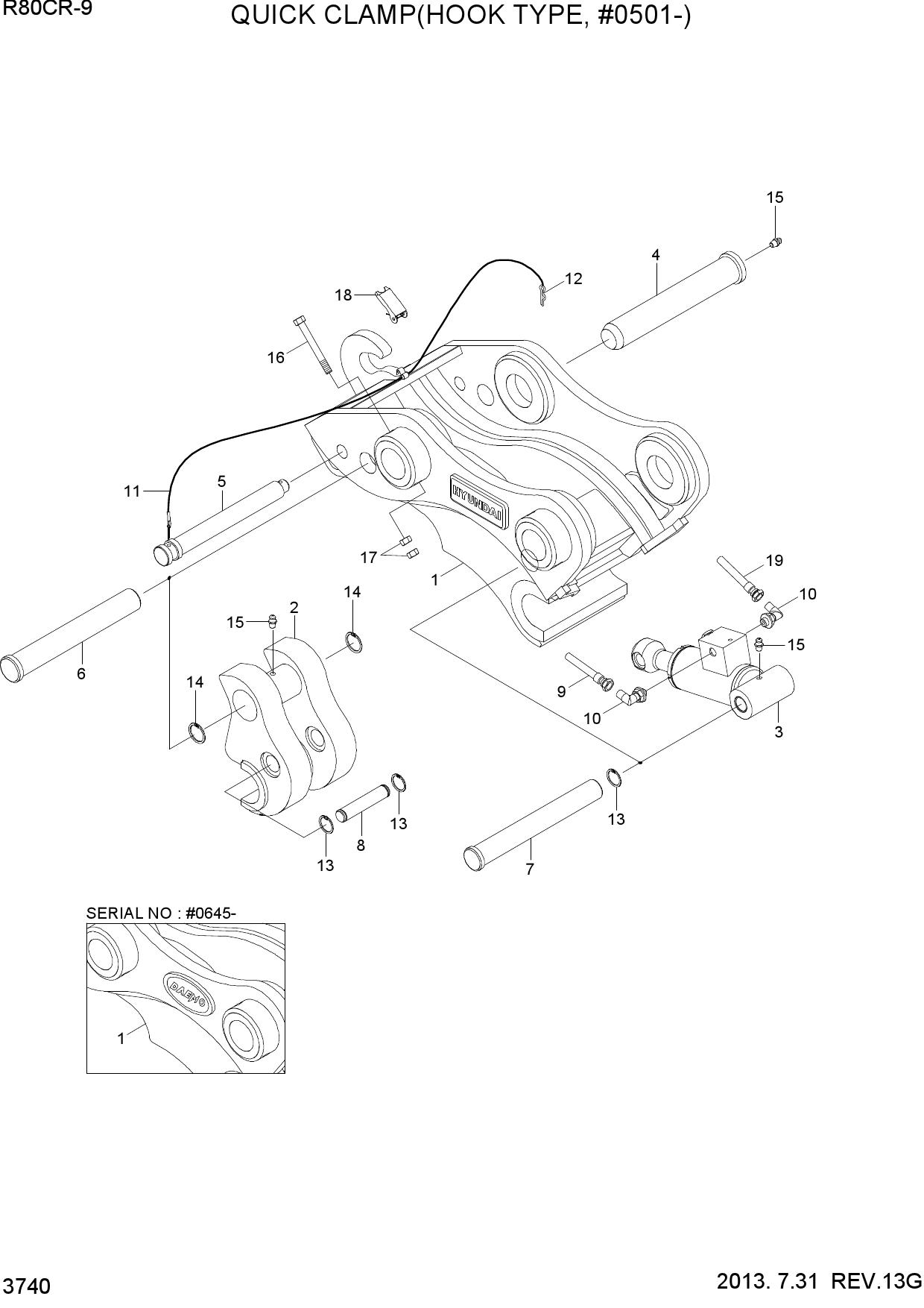 QUICK CLAMP ASSY(HOOK TYPE 2, #0501-)