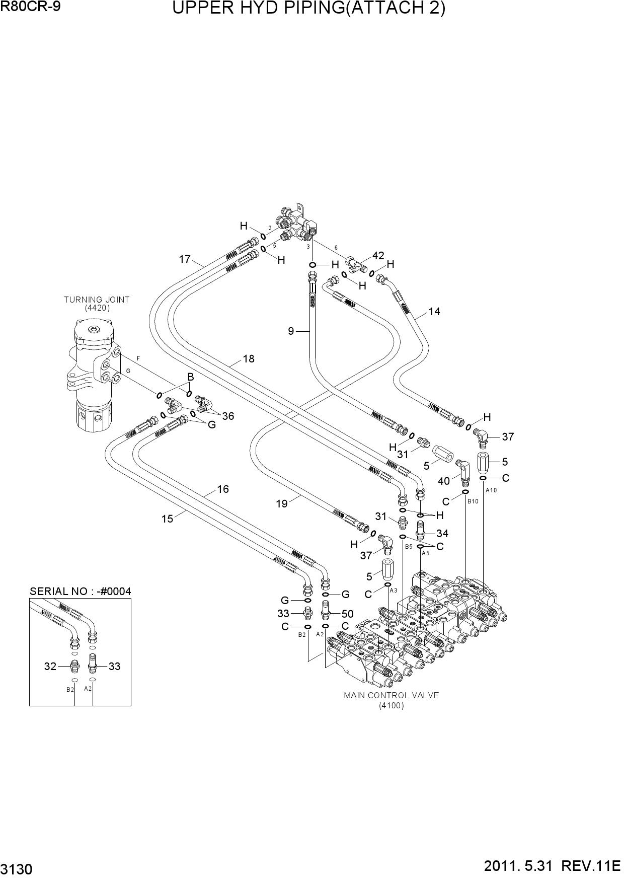 UPPER HYD PIPING(ATTACH 2)