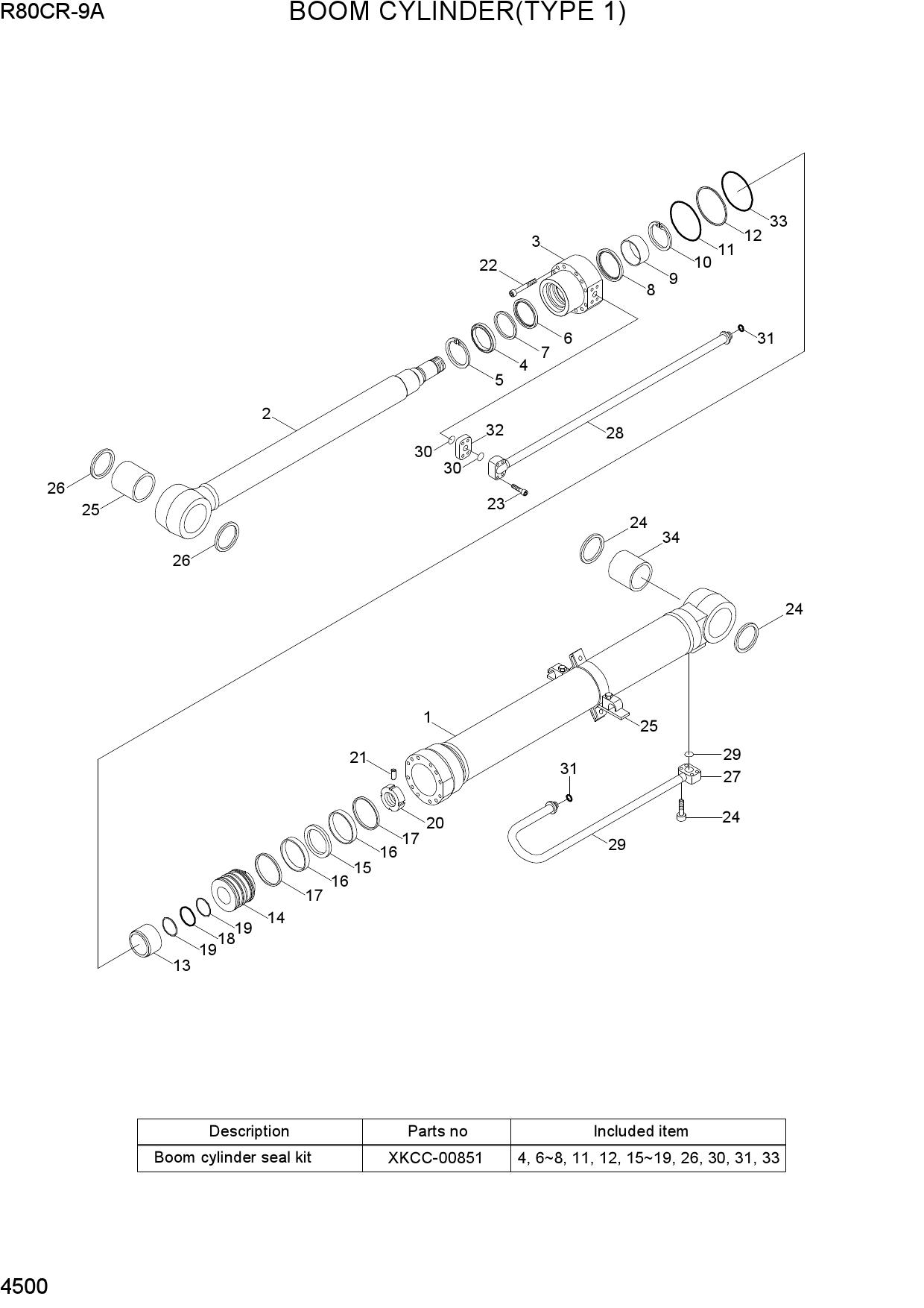 BOOM CYLINDER(TYPE 1)