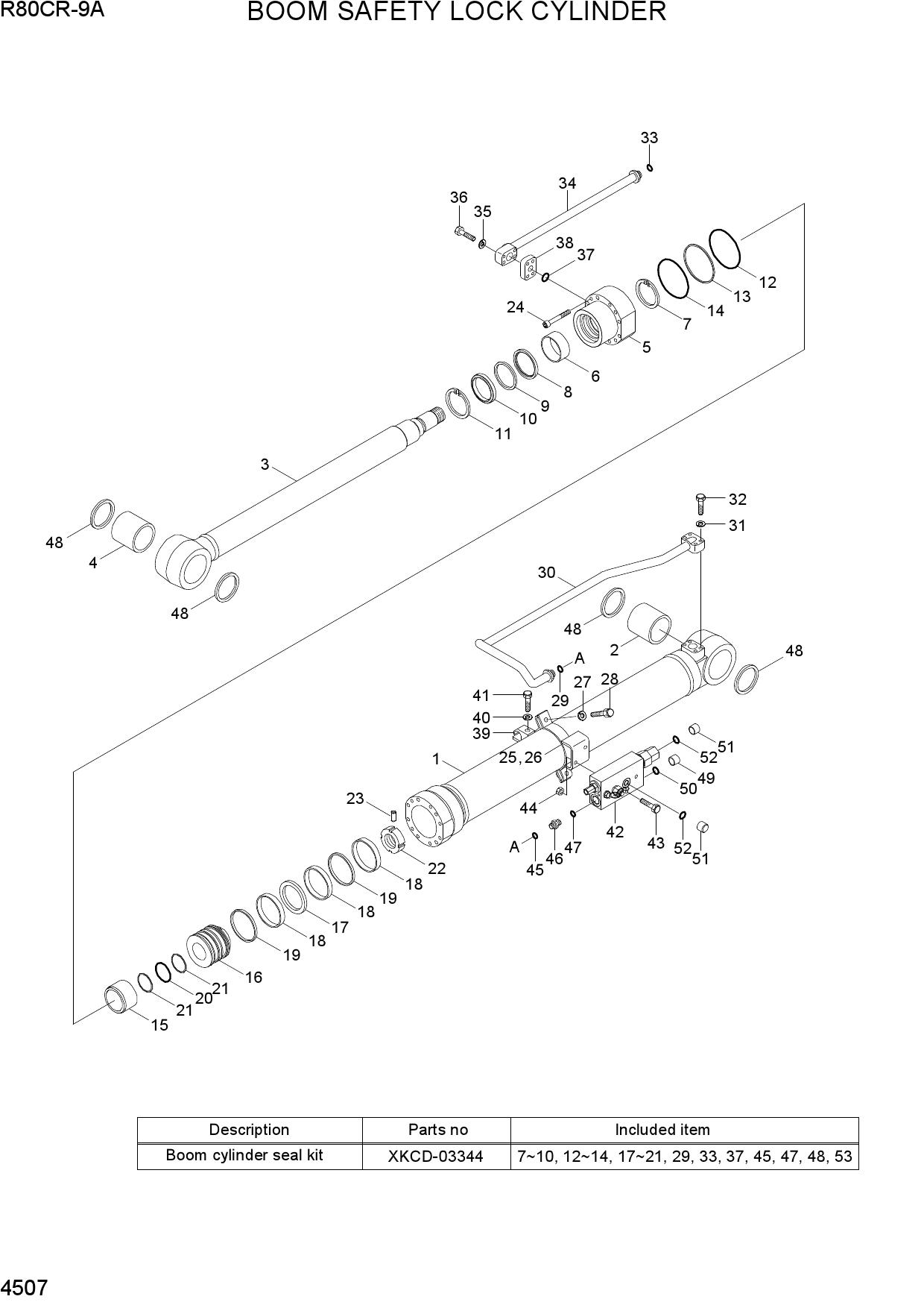 BOOM SAFETY LOCK CYLINDER