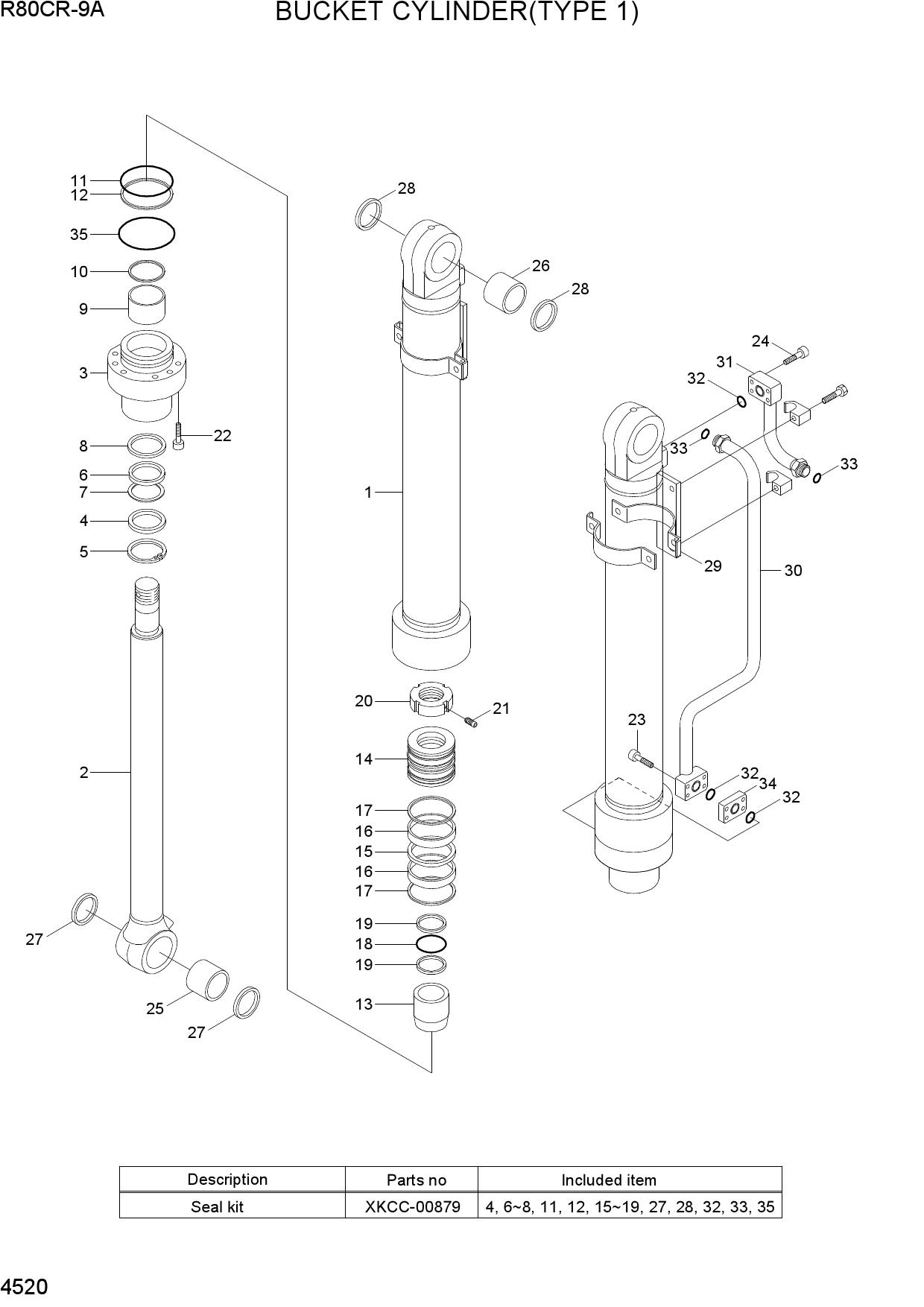 BUCKET CYLINDER(TYPE 1)