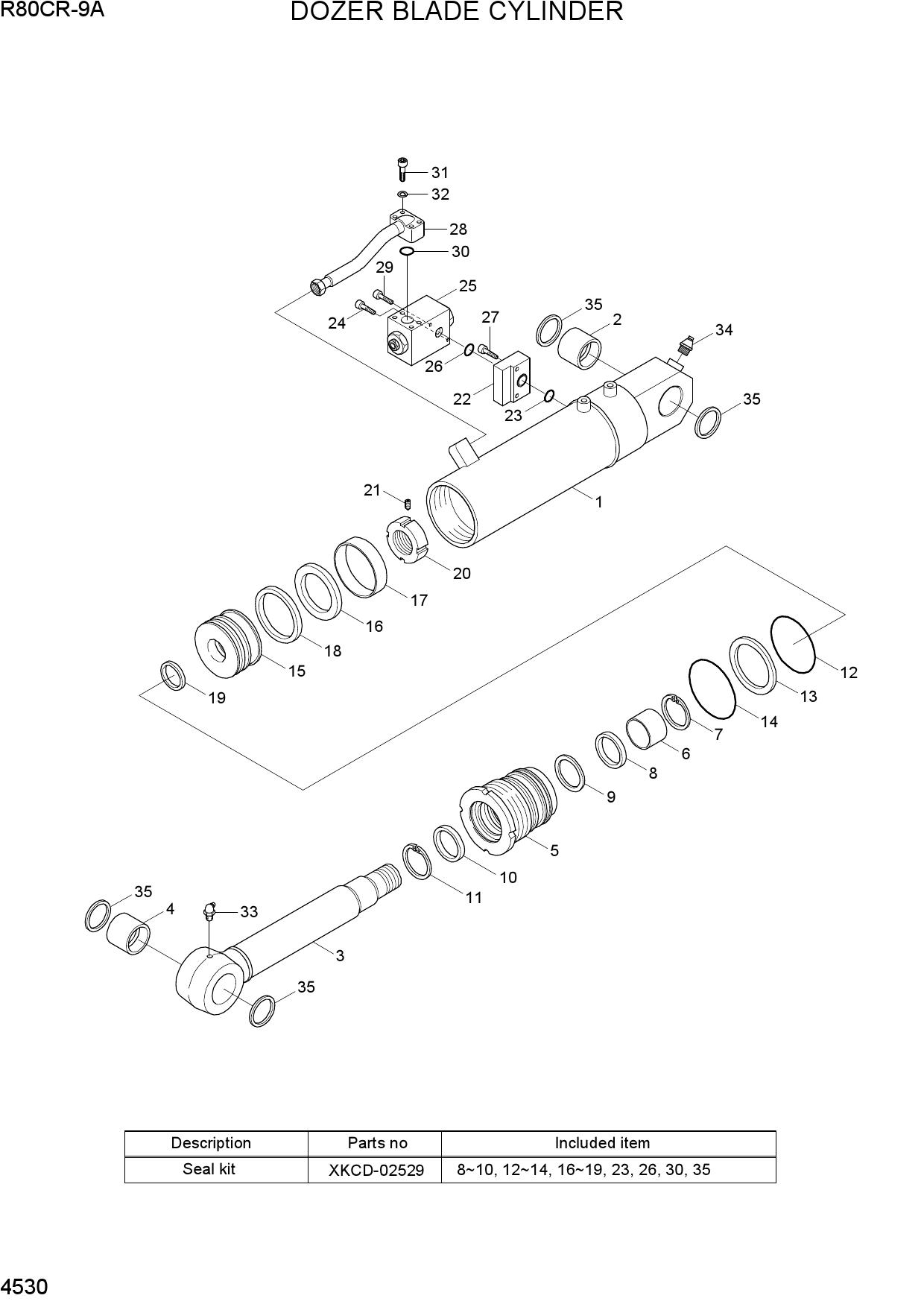 DOZER BLADE CYLINDER