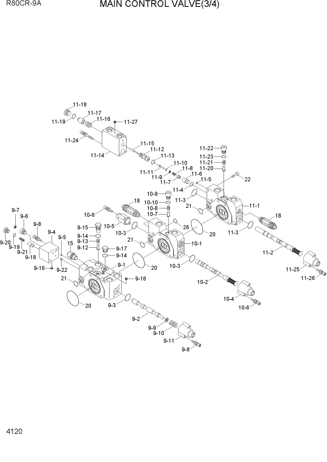 MAIN CONTROL VALVE(3/4)