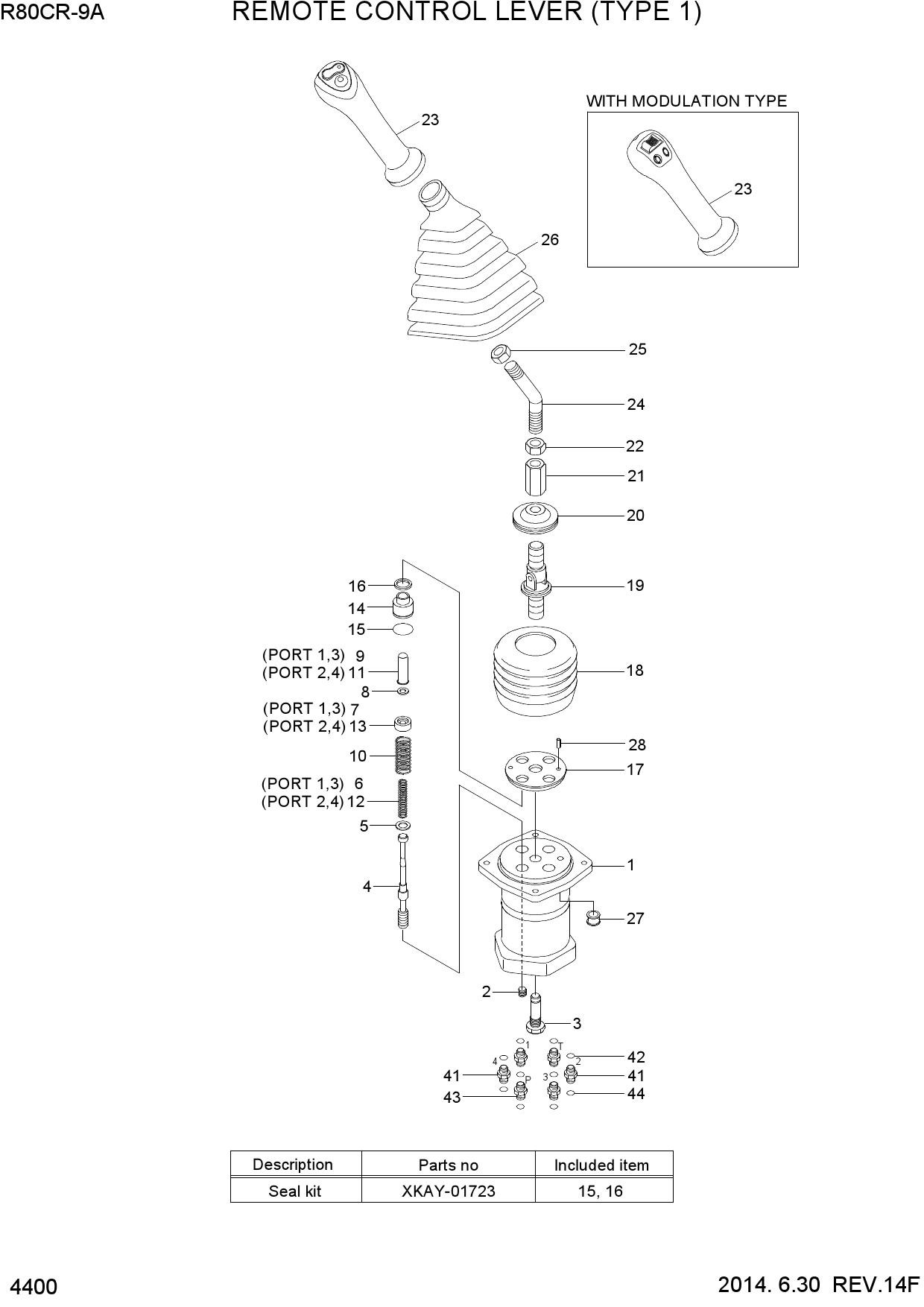 REMOTE CONTROL LEVER (TYPE 1)