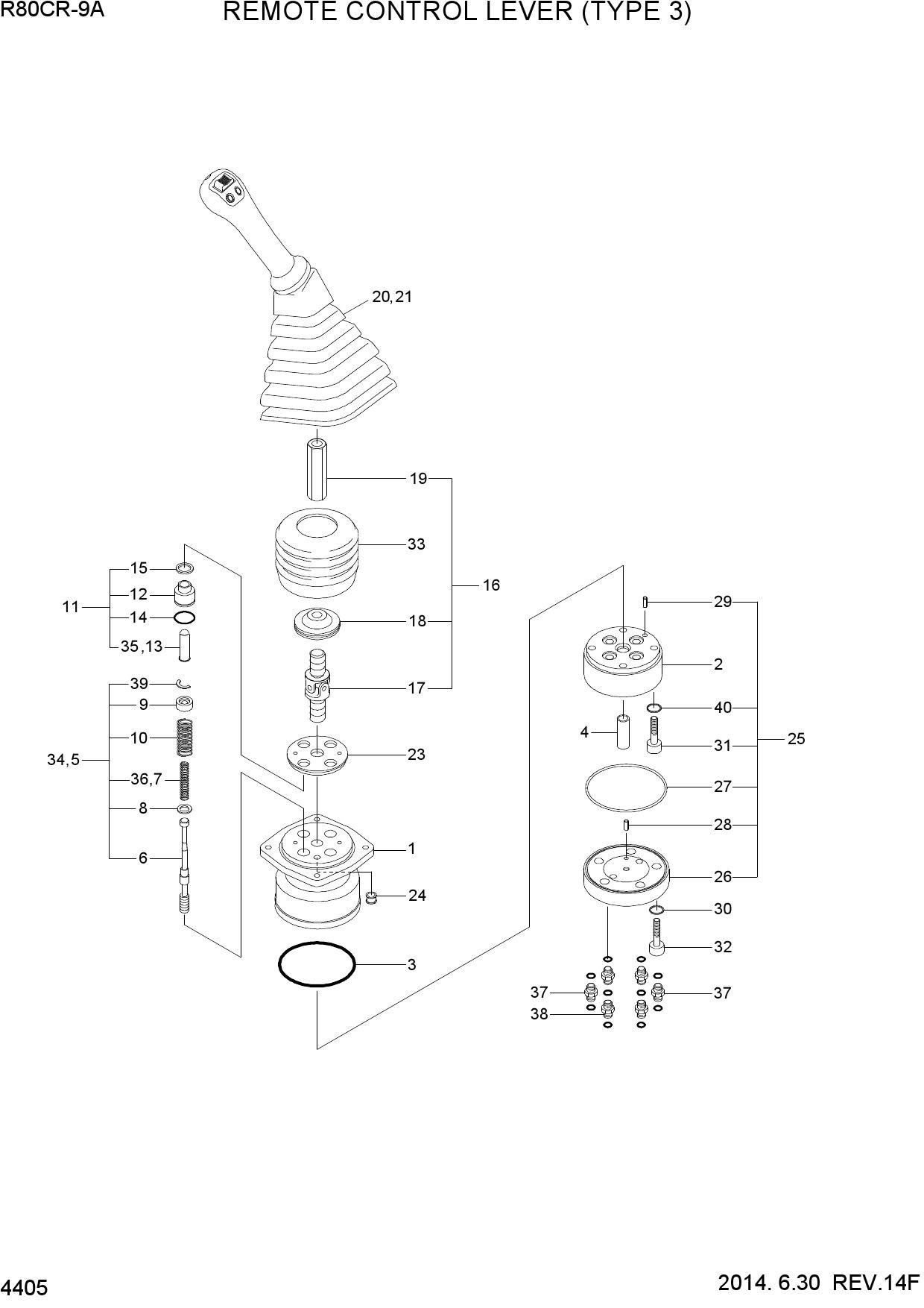 REMOTE CONTROL LEVER (TYPE 3)