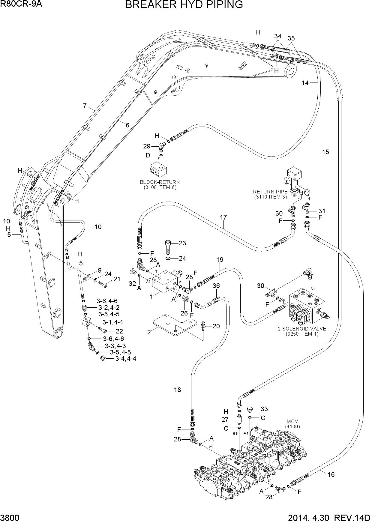 BREAKER HYD PIPING